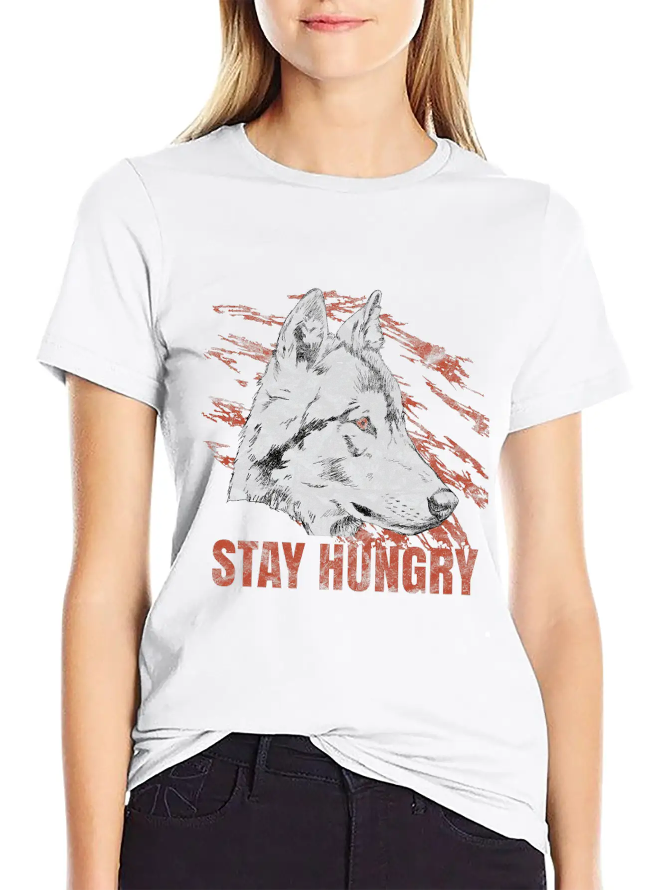 Wolf Hungry Animal Gift Basic Graphic T-Shirt – Daily Comfort In Soft Cotton