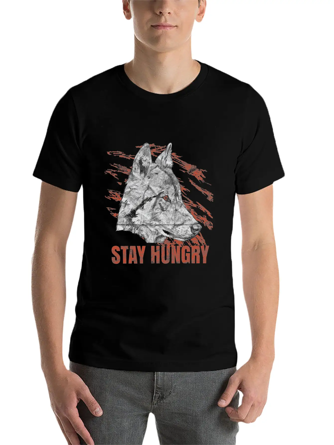 Wolf Hungry Animal Gift Basic Graphic T-Shirt – Daily Comfort In Soft Cotton