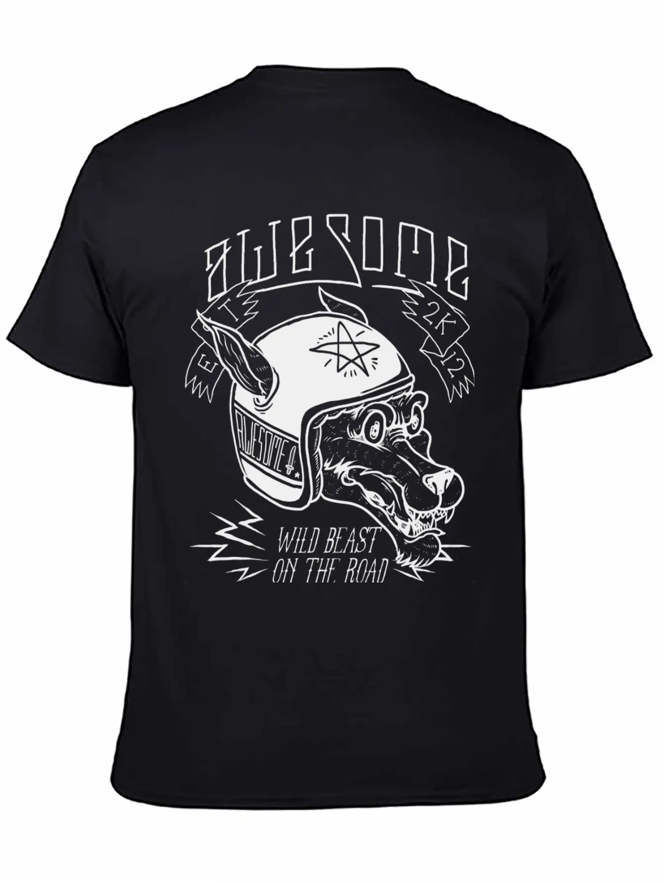 Wolf Racer Tees Unisex Short Sleeve Soft Cotton T-Shirt – Casual Everyday Wear