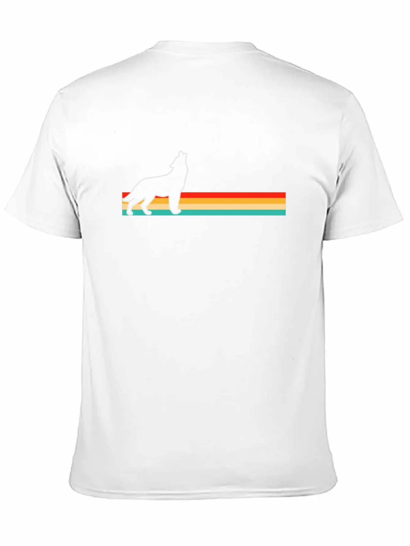 Wolf Retro Stylish Everyday T-Shirt – Unisex Basic Cotton Tee