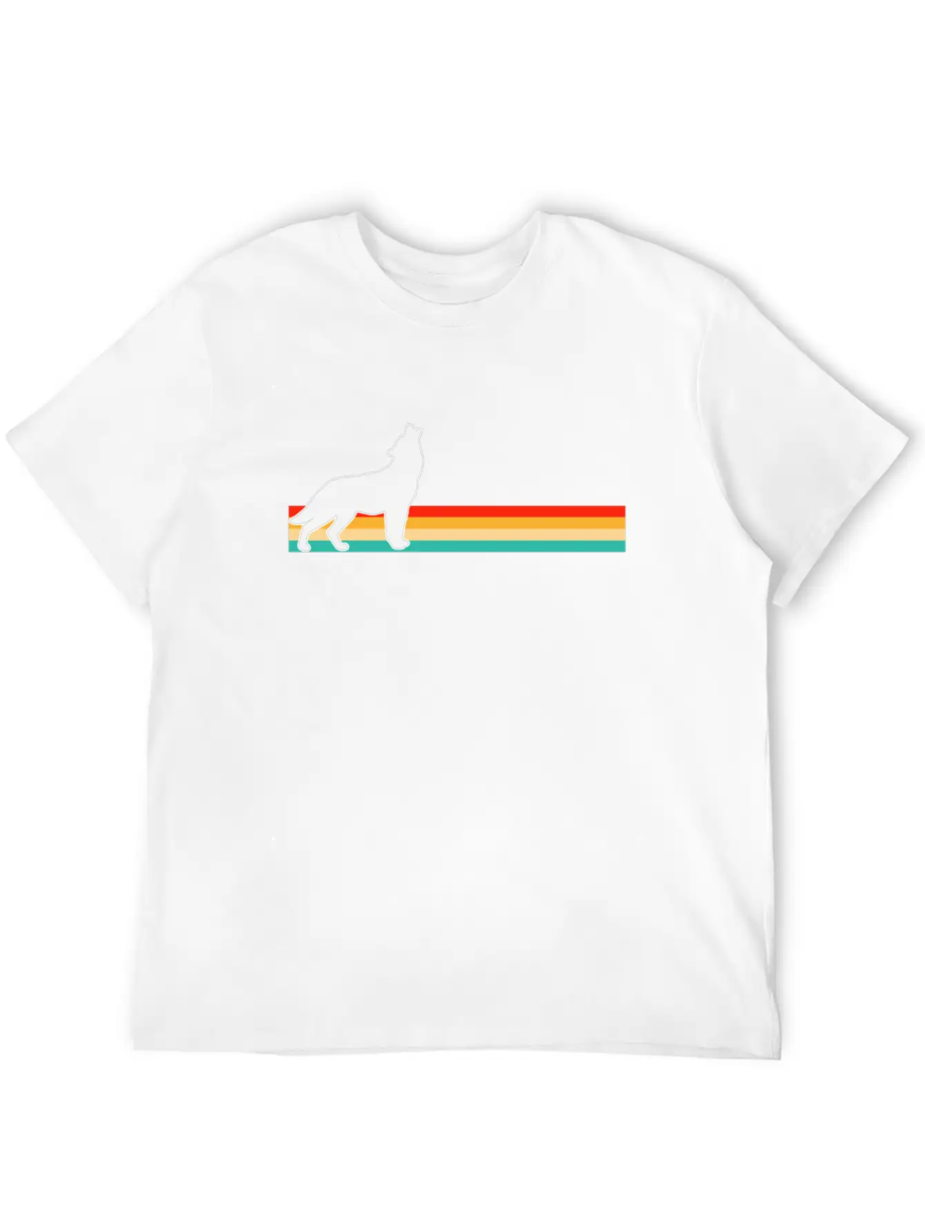 Wolf Retro Stylish Everyday T-Shirt – Unisex Basic Cotton Tee
