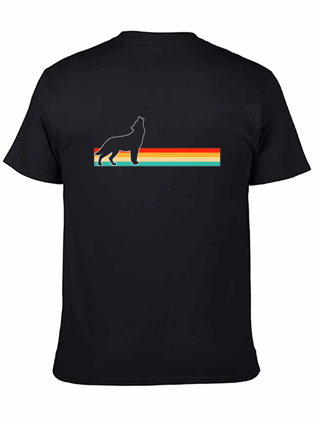 Wolf Retro Stylish Everyday T-Shirt – Unisex Basic Cotton Tee