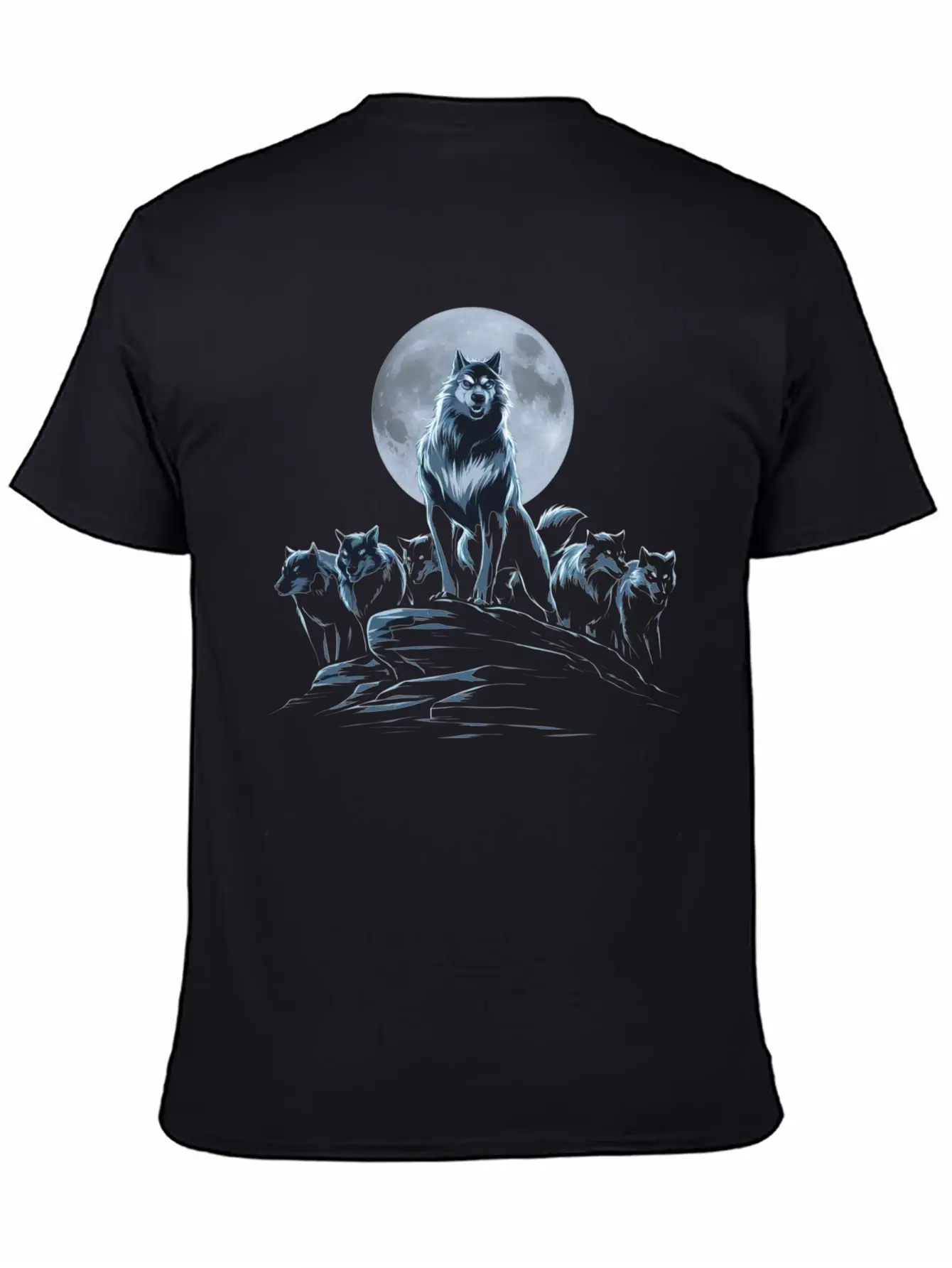 Wolf Shirt For Halloween Unisex Short Sleeve Soft Cotton T-Shirt – Casual Everyday Wear