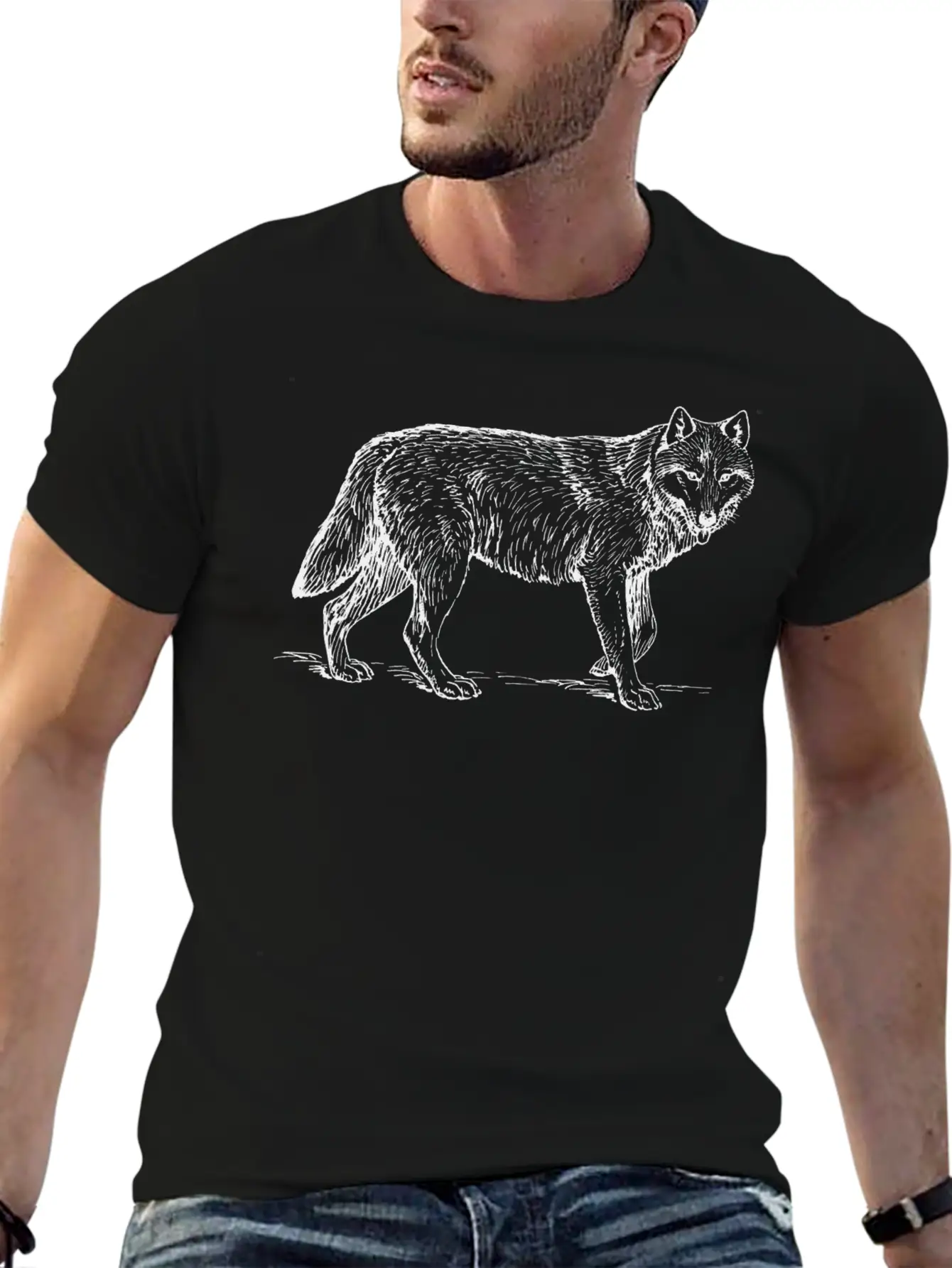Wolf T-shirt/wolf Accessories/wolf Apparel Unisex Short Sleeve Soft Cotton T-Shirt – Casual Everyday Wear