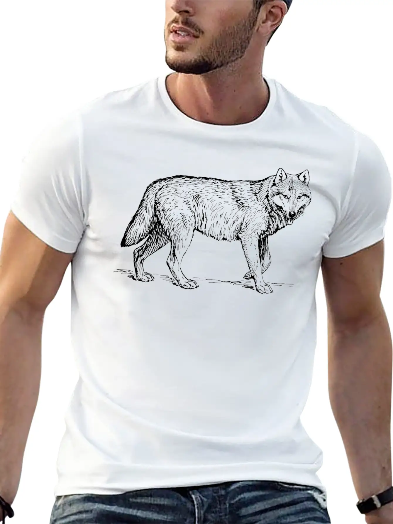 Wolf T-shirt/wolf Accessories/wolf Apparel Unisex Short Sleeve Soft Cotton T-Shirt – Casual Everyday Wear
