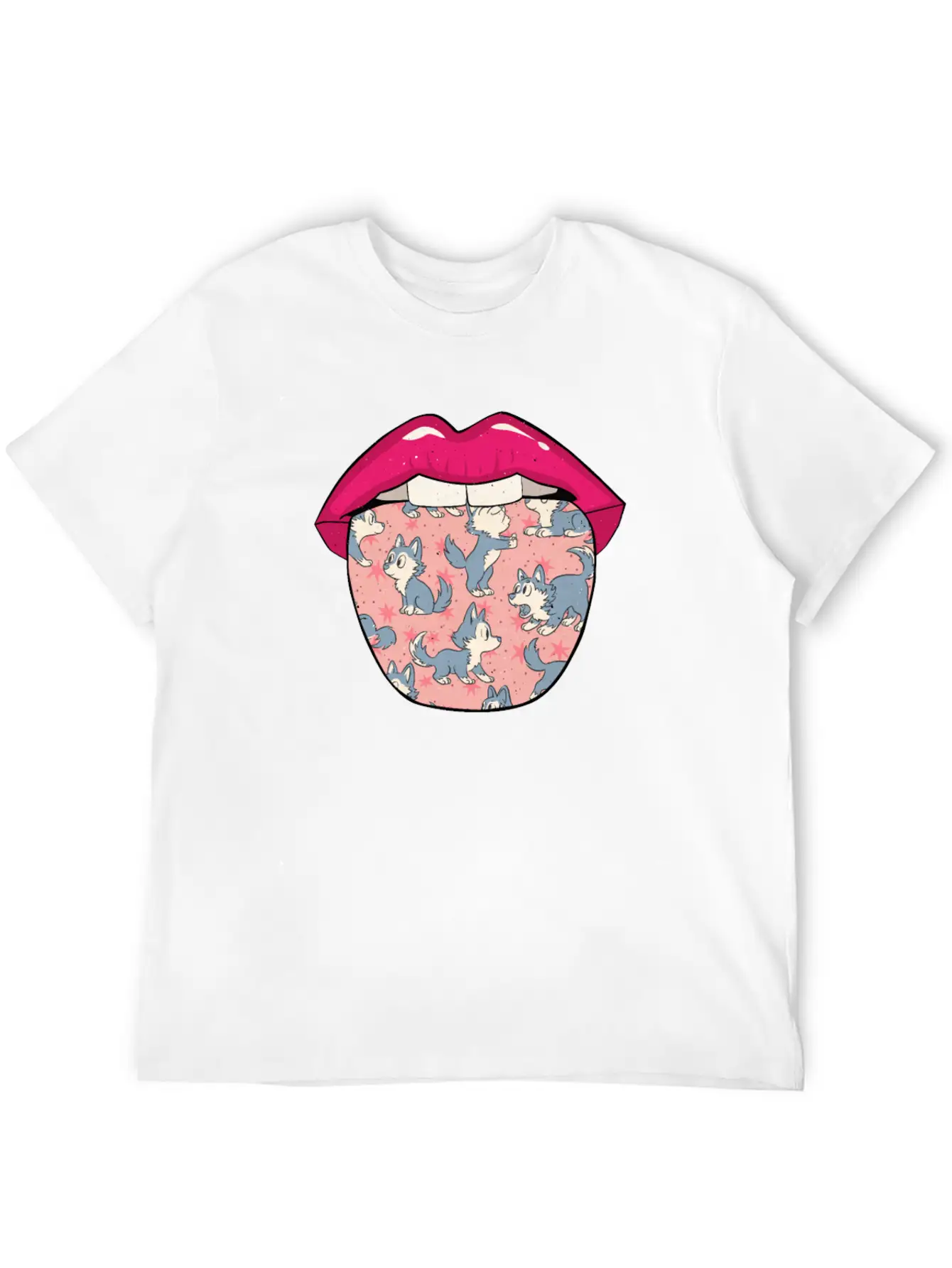 Wolf Tongue Comfortable Minimalist Graphic Tee – Summer Style Essential