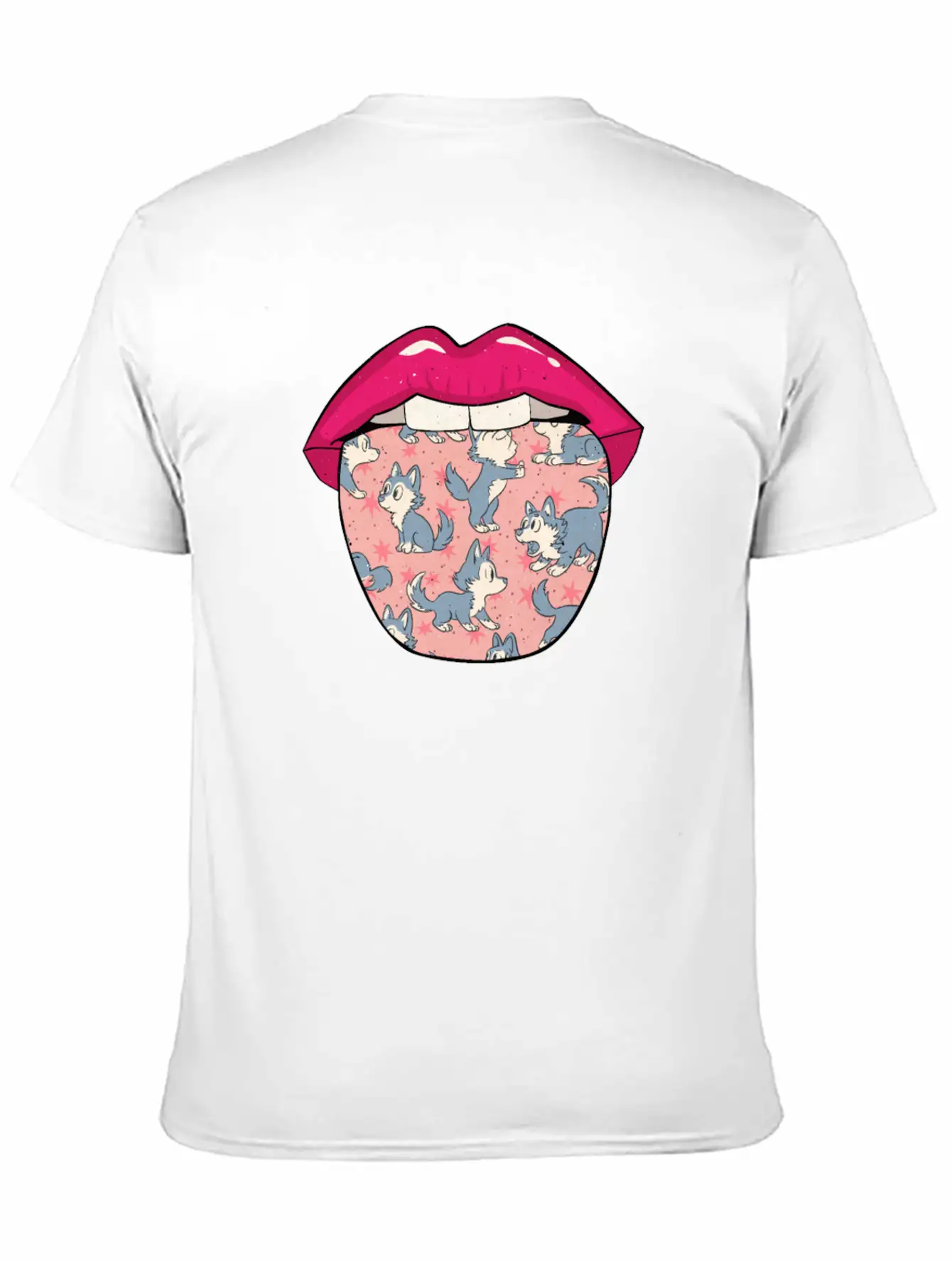Wolf Tongue Comfortable Minimalist Graphic Tee – Summer Style Essential