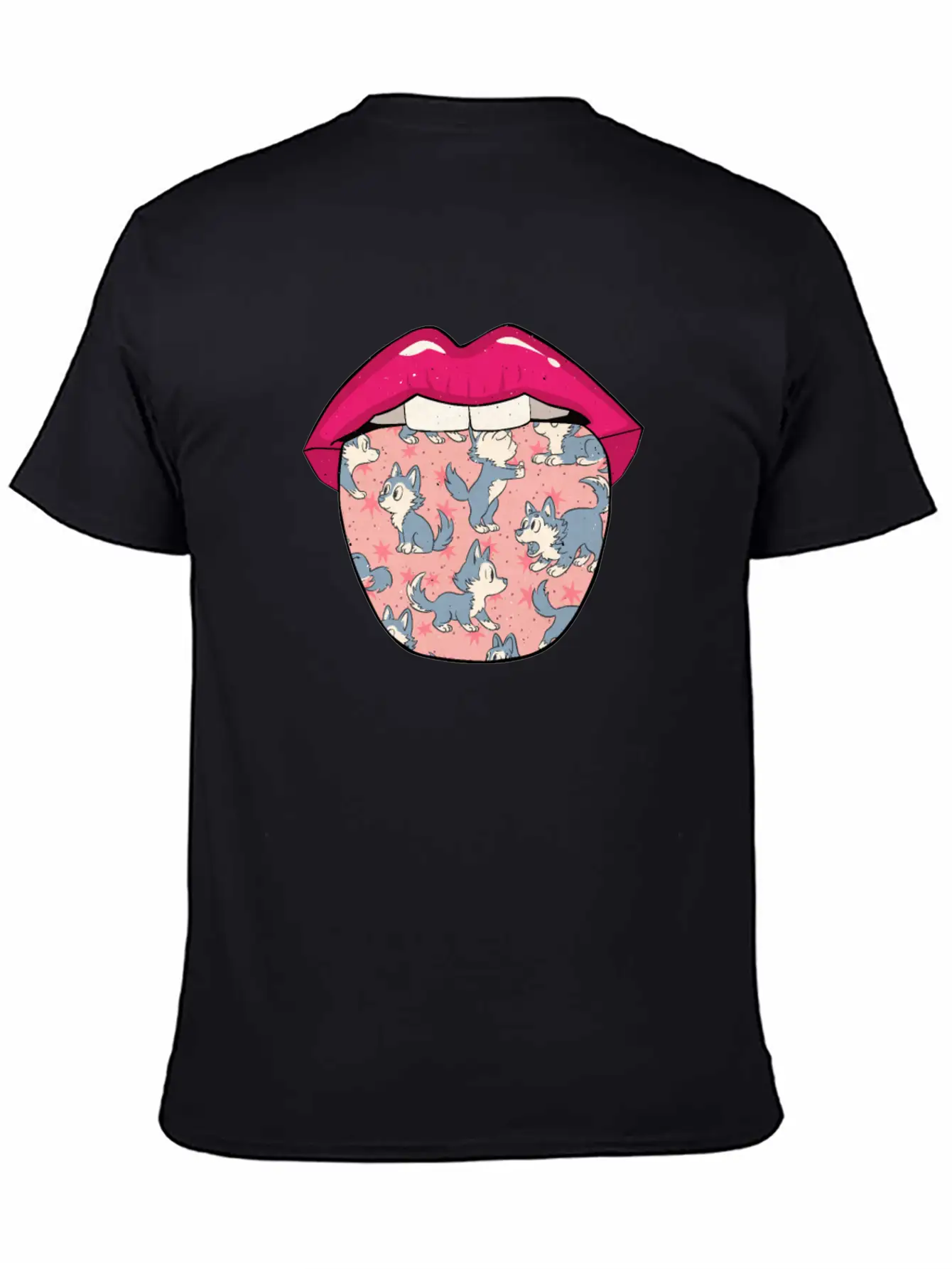 Wolf Tongue Comfortable Minimalist Graphic Tee – Summer Style Essential