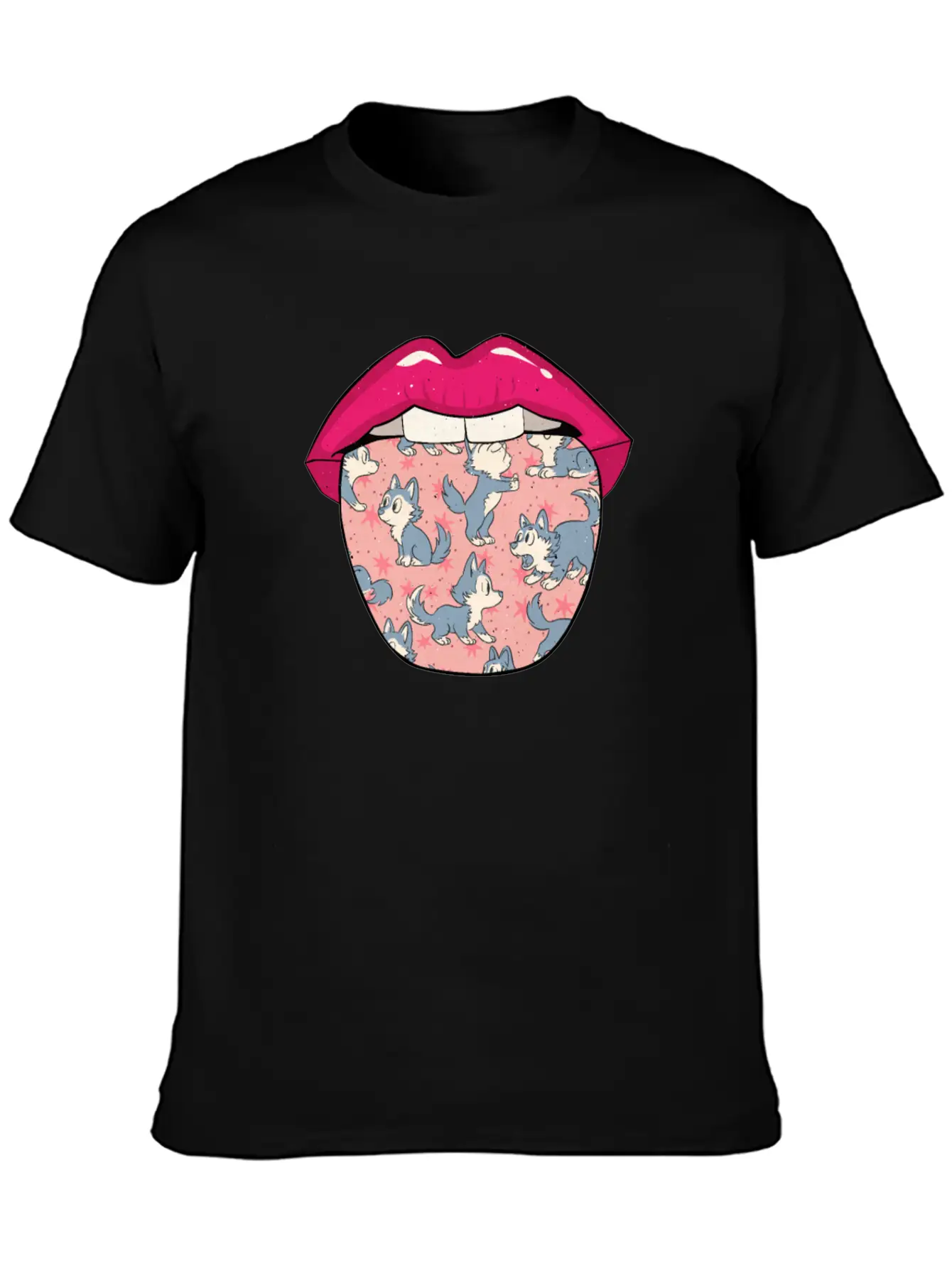 Wolf Tongue Comfortable Minimalist Graphic Tee – Summer Style Essential