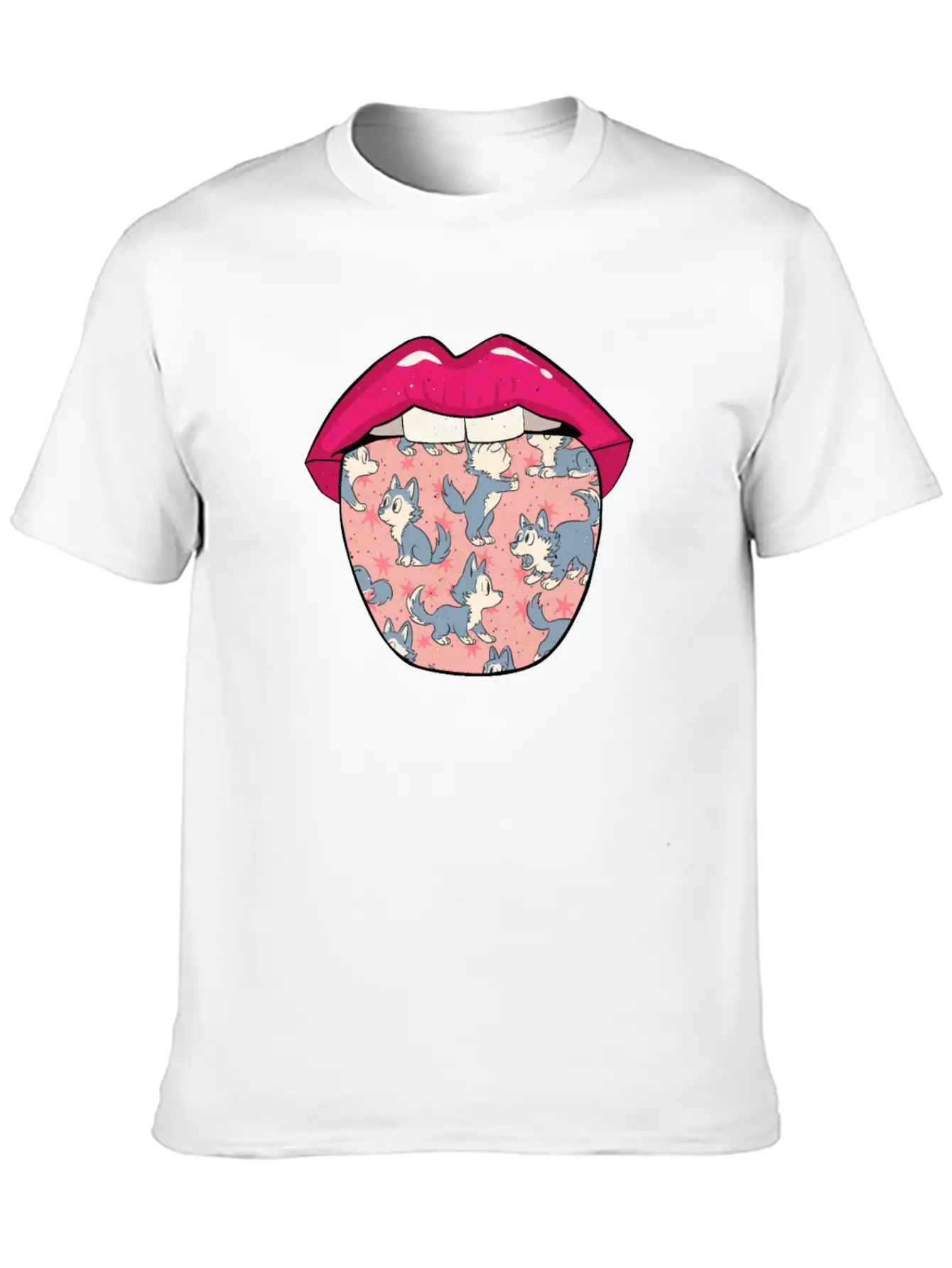 Wolf Tongue Comfortable Minimalist Graphic Tee – Summer Style Essential
