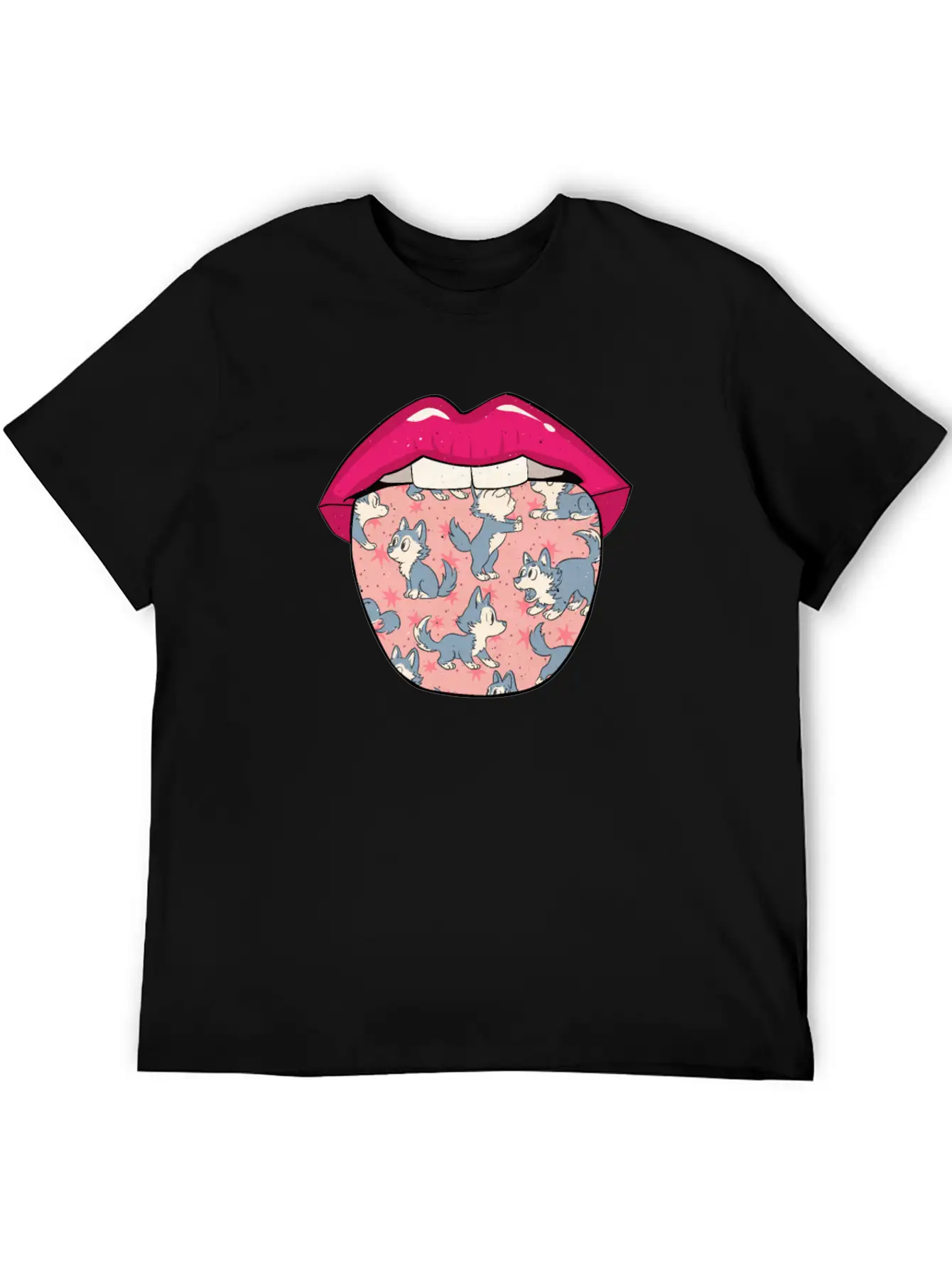 Wolf Tongue Comfortable Minimalist Graphic Tee – Summer Style Essential