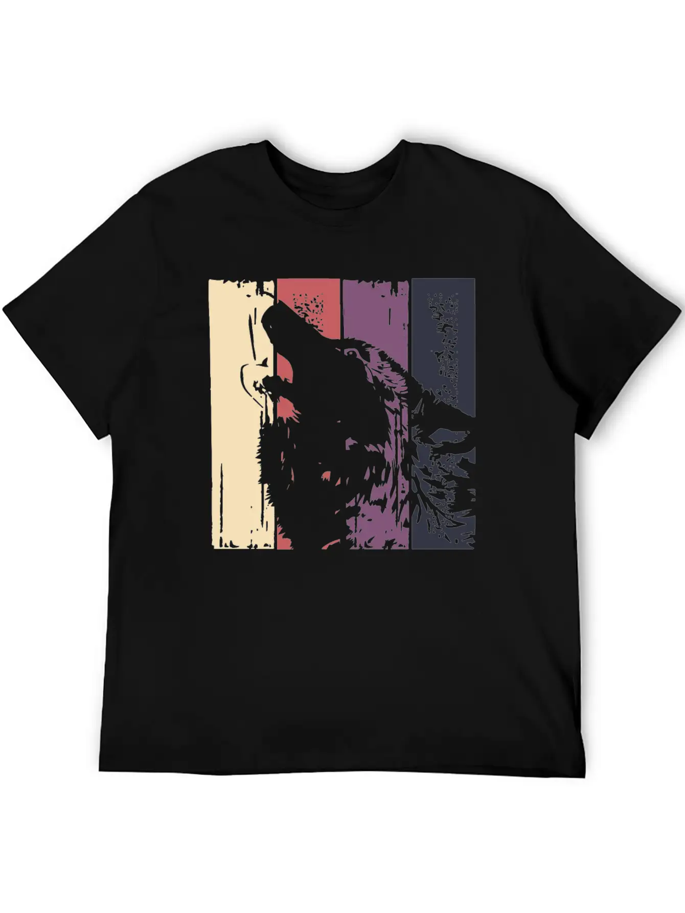 Wolf Vintage | Howl Howling Wolves Predator Pack Basic Graphic T-Shirt – Daily Comfort In Soft Cotton