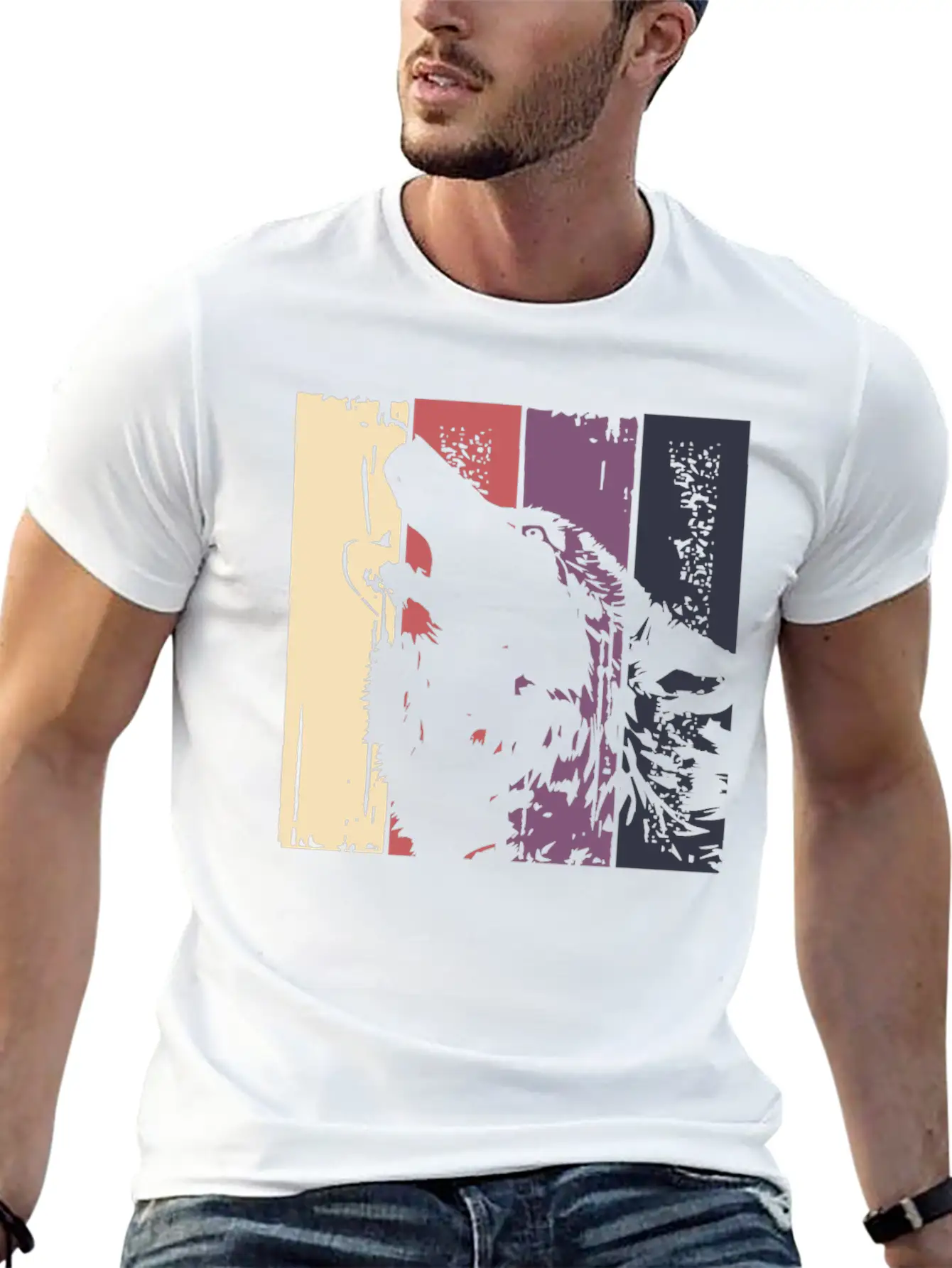 Wolf Vintage | Howl Howling Wolves Predator Pack Basic Graphic T-Shirt – Daily Comfort In Soft Cotton