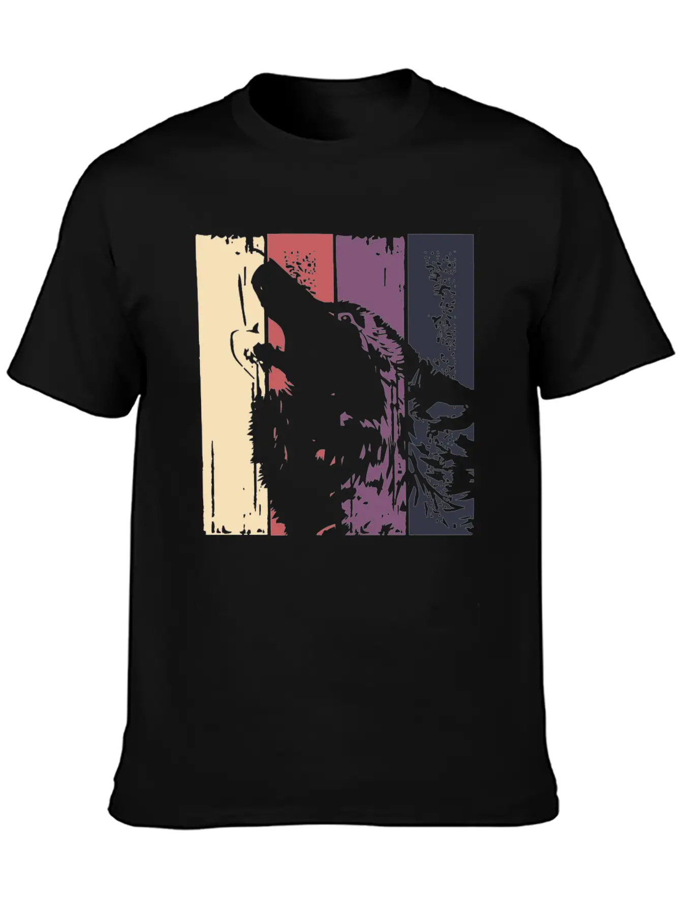 Wolf Vintage | Howl Howling Wolves Predator Pack Basic Graphic T-Shirt – Daily Comfort In Soft Cotton