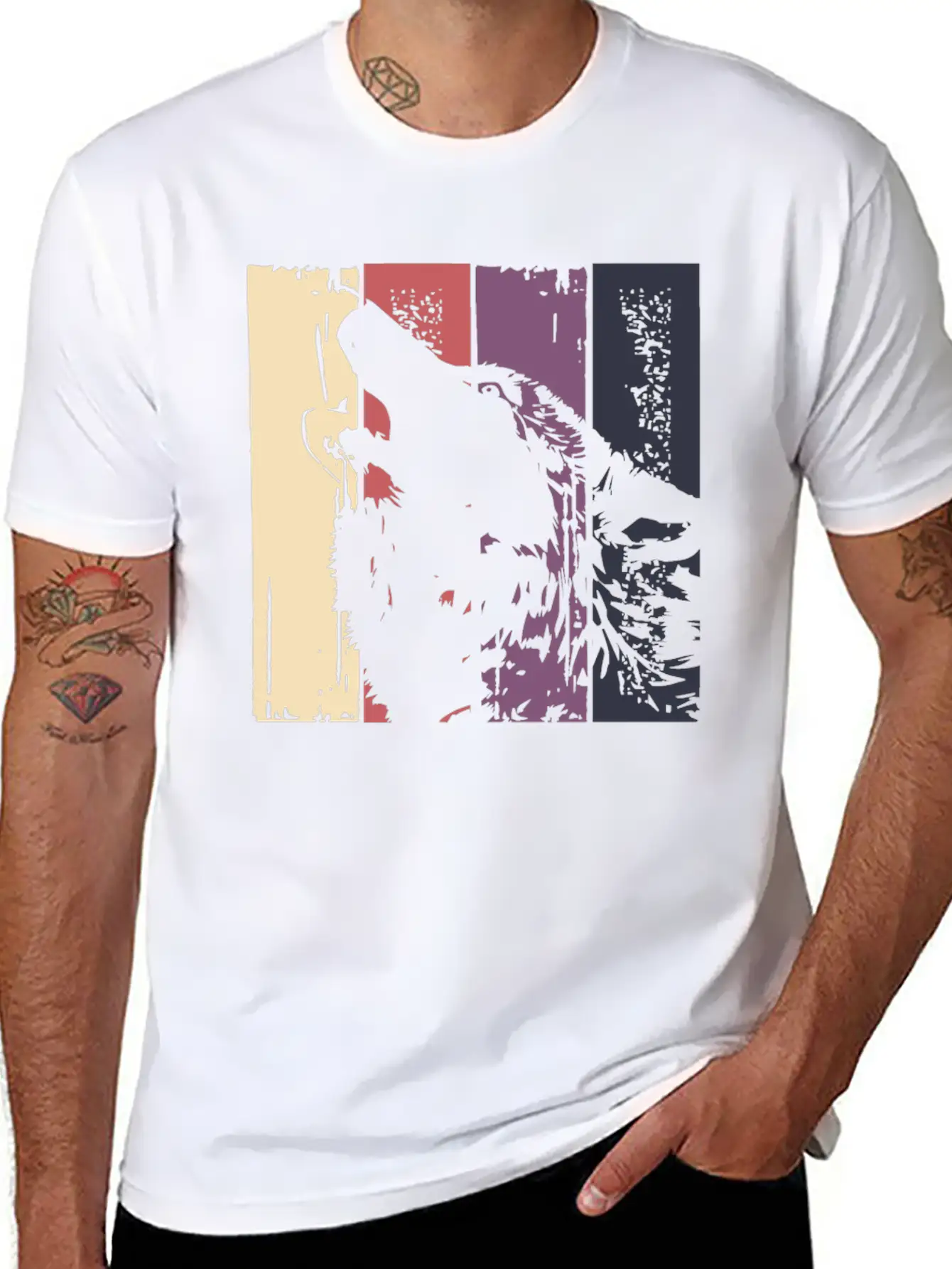 Wolf Vintage | Howl Howling Wolves Predator Pack Basic Graphic T-Shirt – Daily Comfort In Soft Cotton