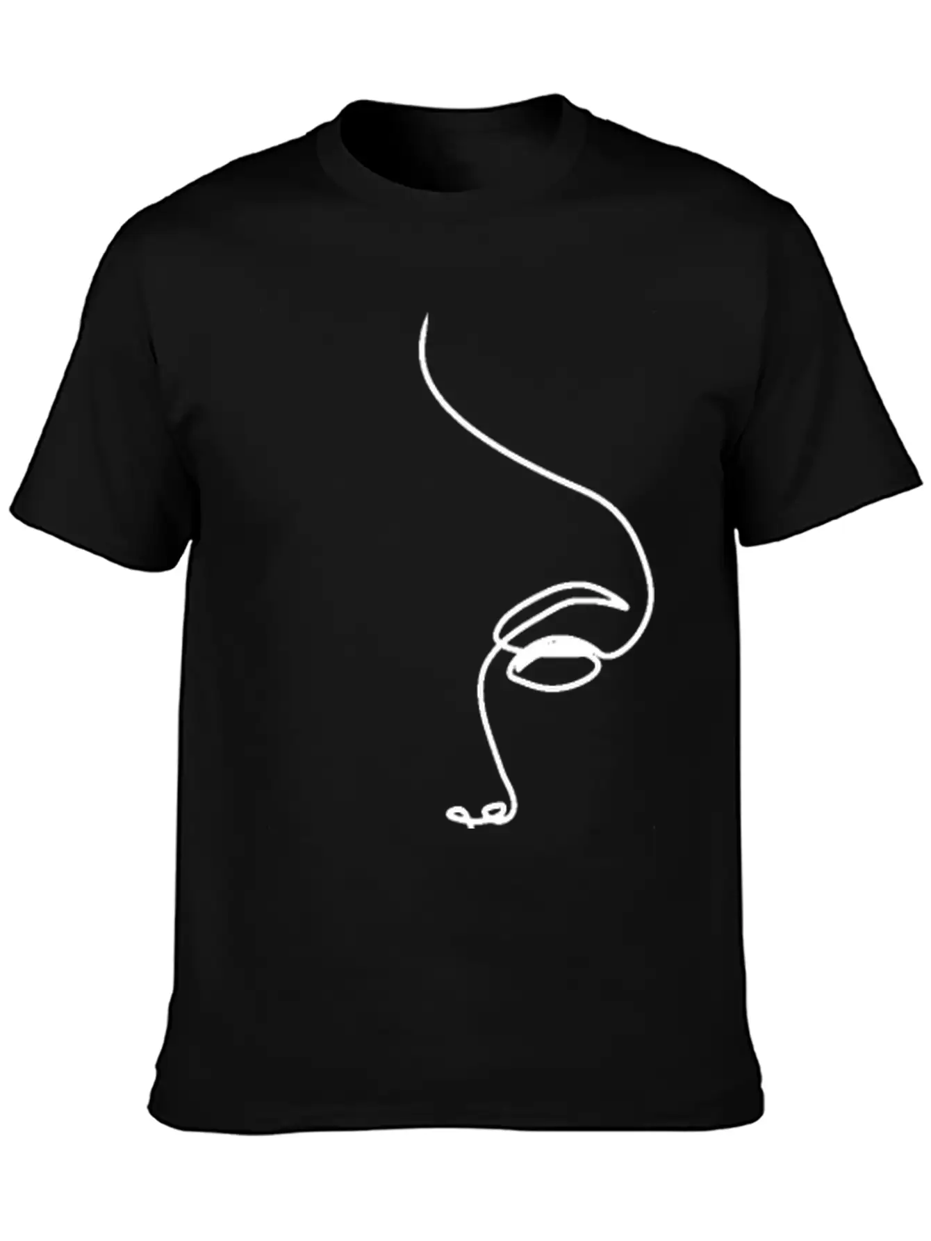 Woman Face Line Art Unisex Short Sleeve Soft Cotton T-Shirt – Casual Everyday Wear