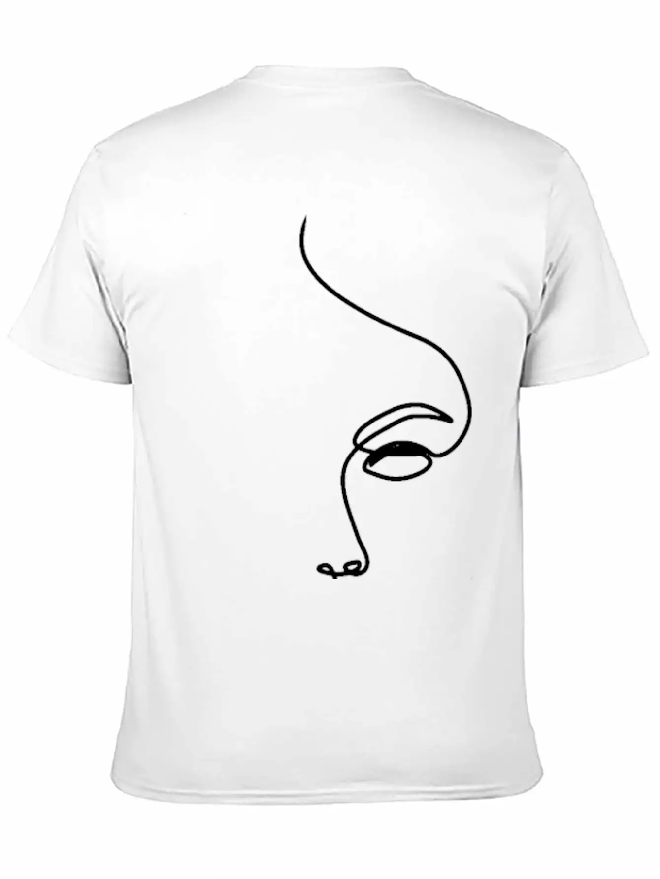 Woman Face Line Art Unisex Short Sleeve Soft Cotton T-Shirt – Casual Everyday Wear