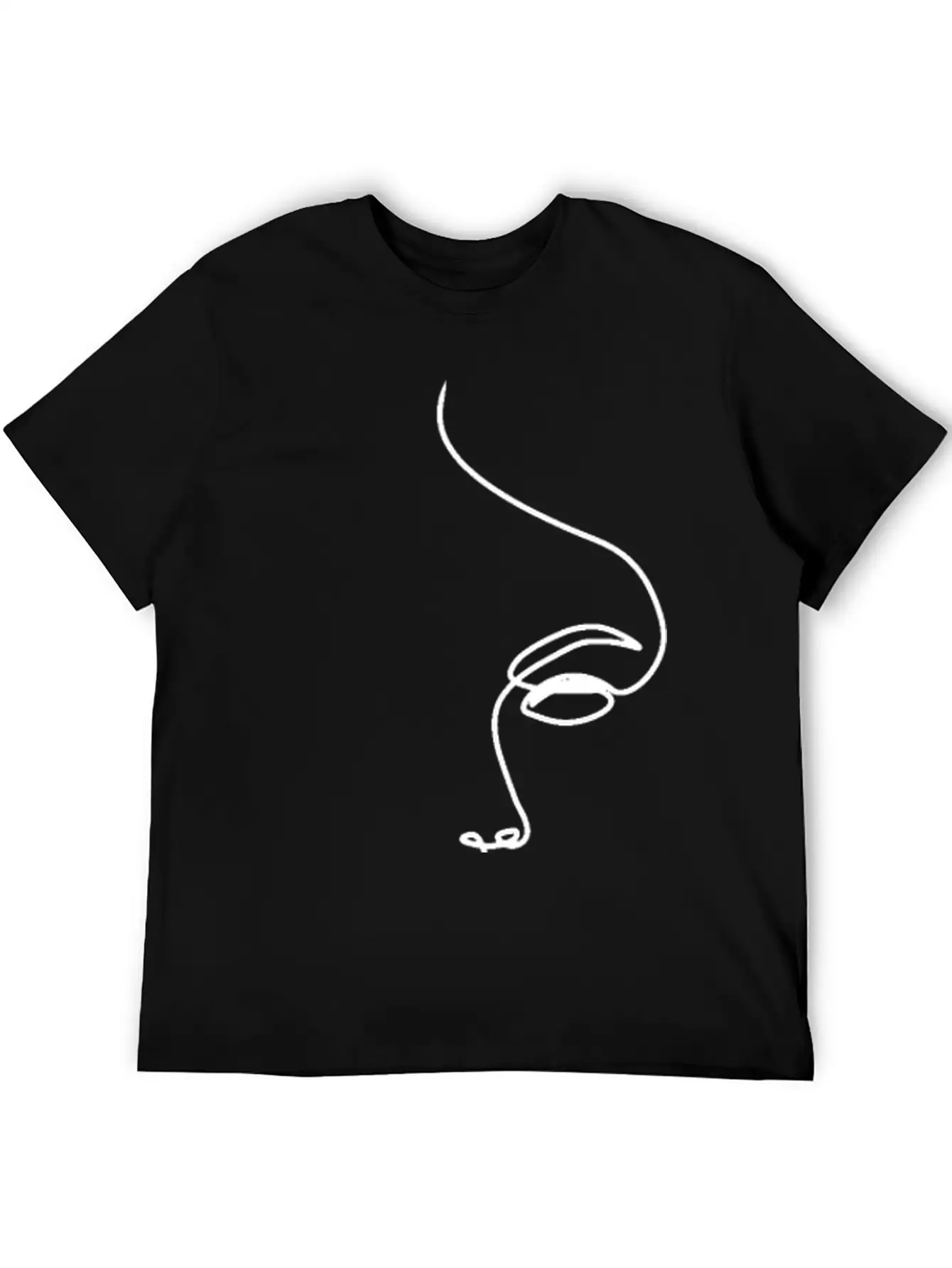 Woman Face Line Art Unisex Short Sleeve Soft Cotton T-Shirt – Casual Everyday Wear