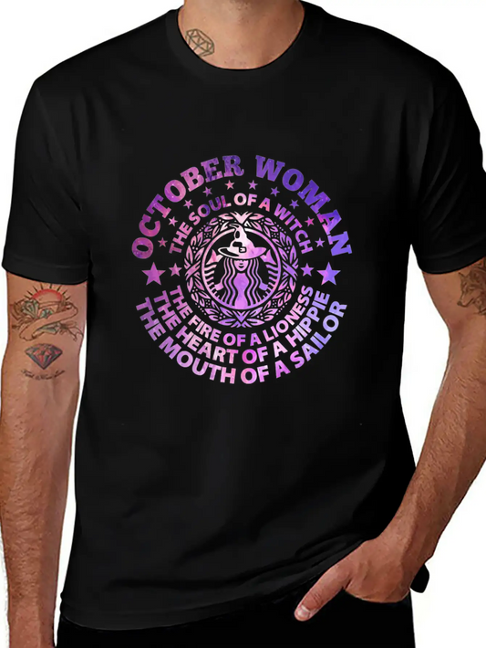 Woman The Soul Of A Witch T-Shirt Basic Graphic T-Shirt – Daily Comfort In Soft Cotton
