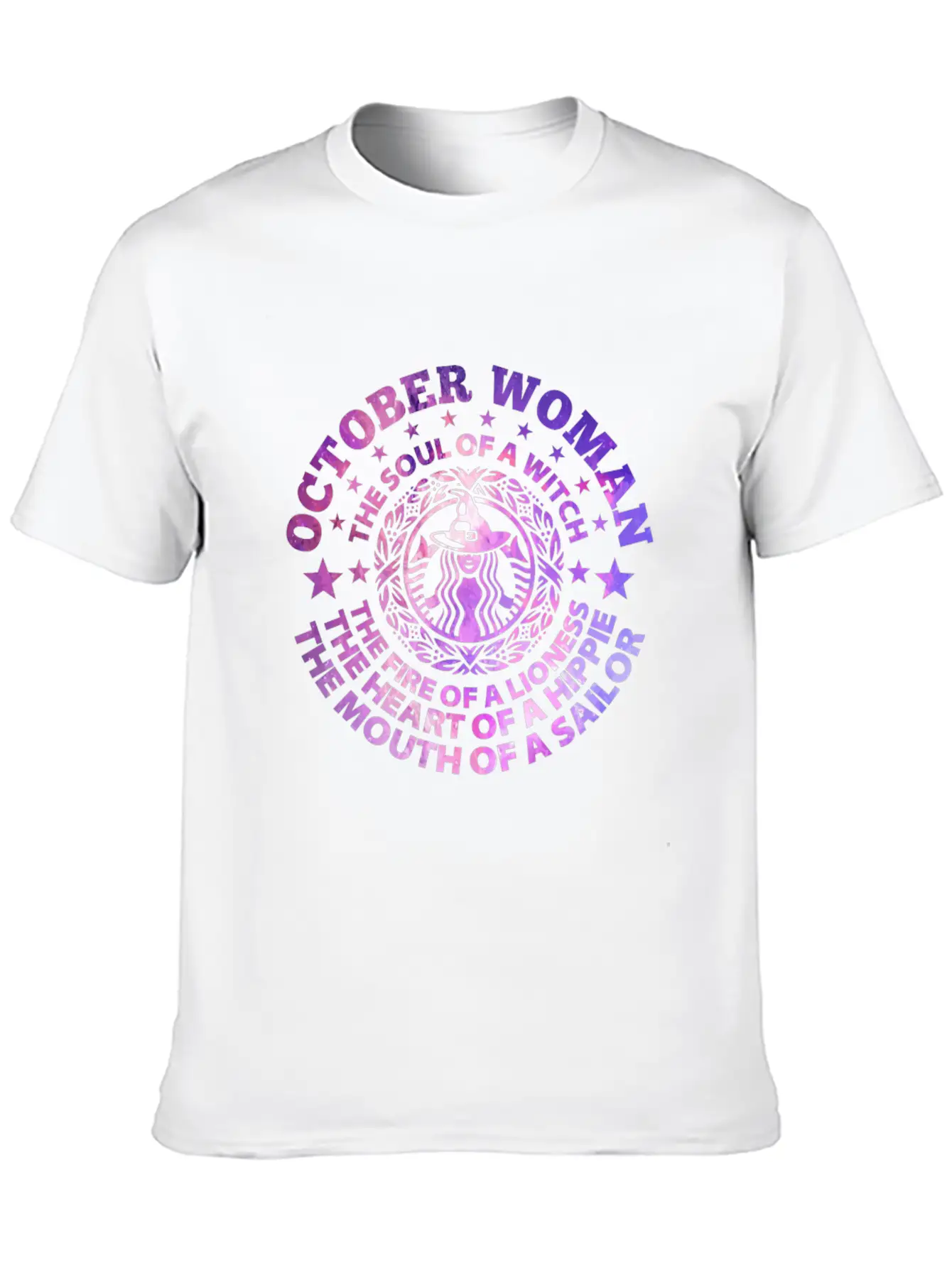Woman The Soul Of A Witch T-Shirt Basic Graphic T-Shirt – Daily Comfort In Soft Cotton