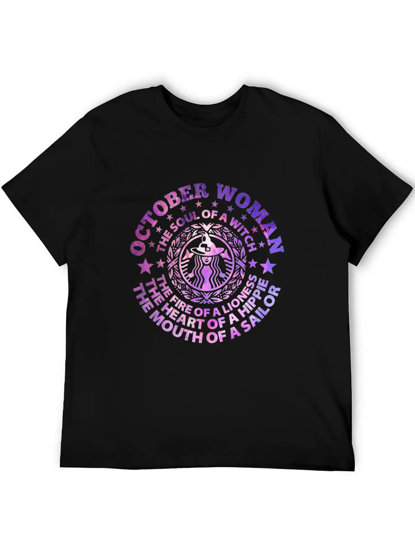 Woman The Soul Of A Witch T-Shirt Basic Graphic T-Shirt – Daily Comfort In Soft Cotton
