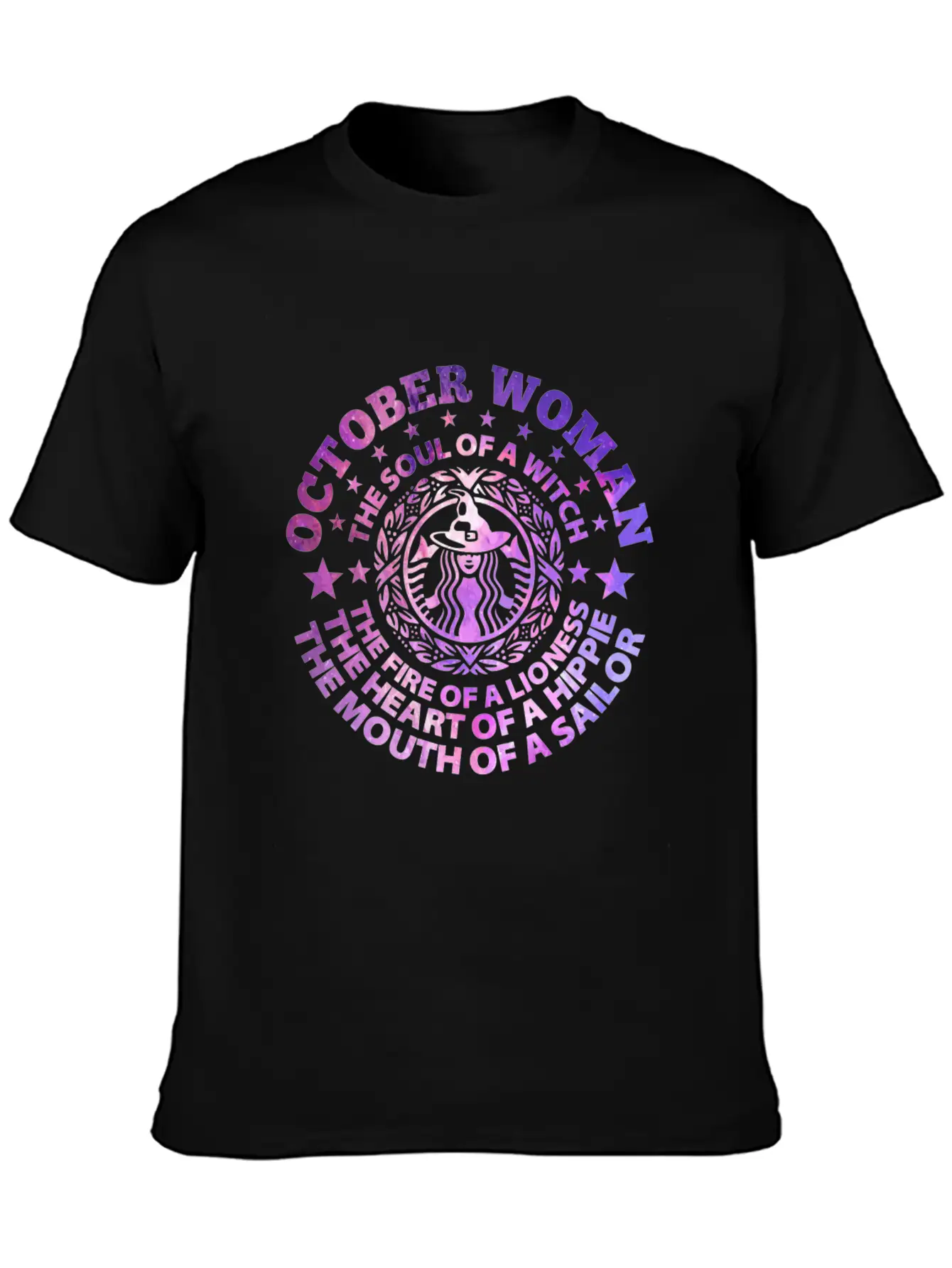 Woman The Soul Of A Witch T-Shirt Basic Graphic T-Shirt – Daily Comfort In Soft Cotton