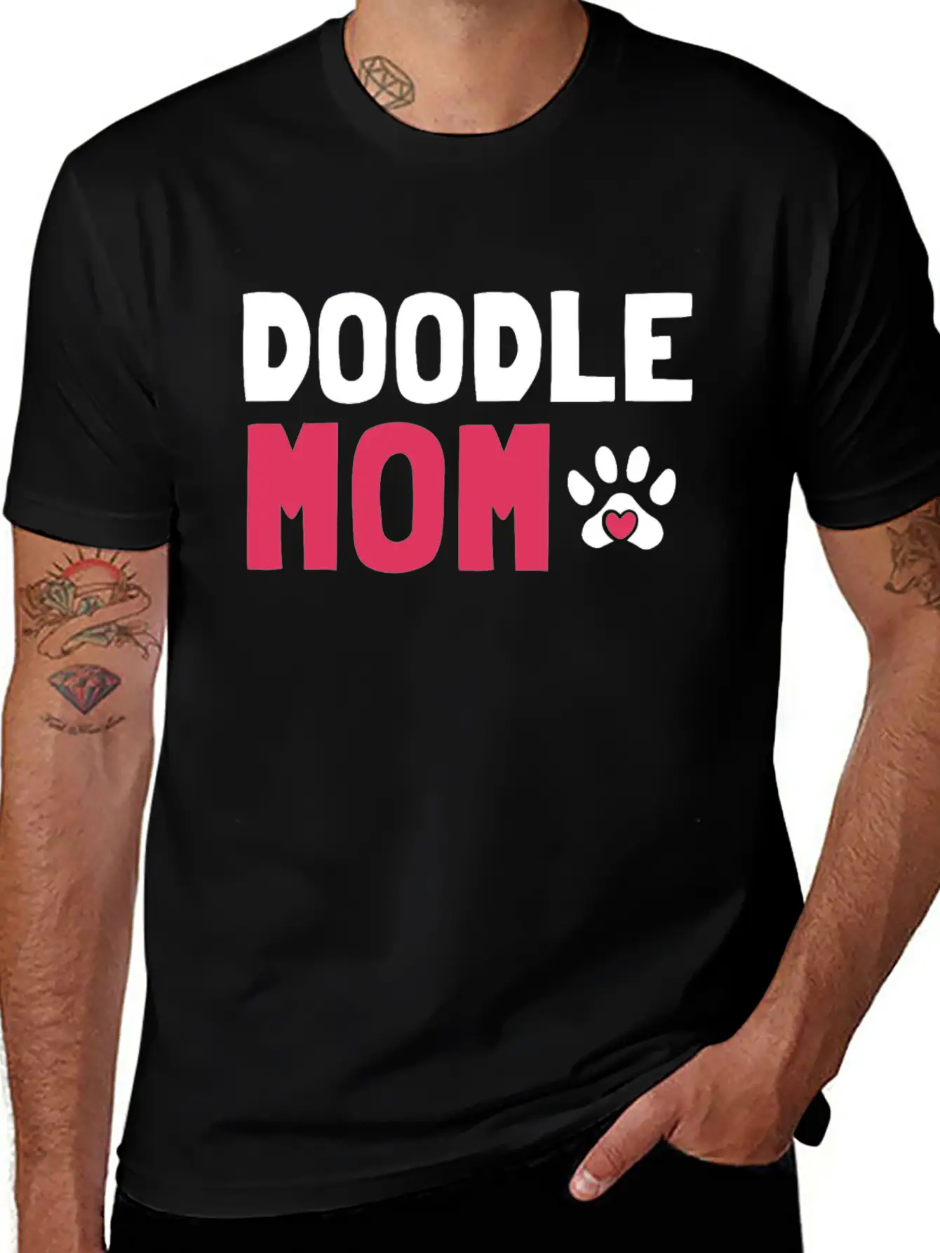 Womens Doodle Mama Labradoodle Goldendoodle Stylish Everyday T-Shirt – Unisex Basic Cotton Tee