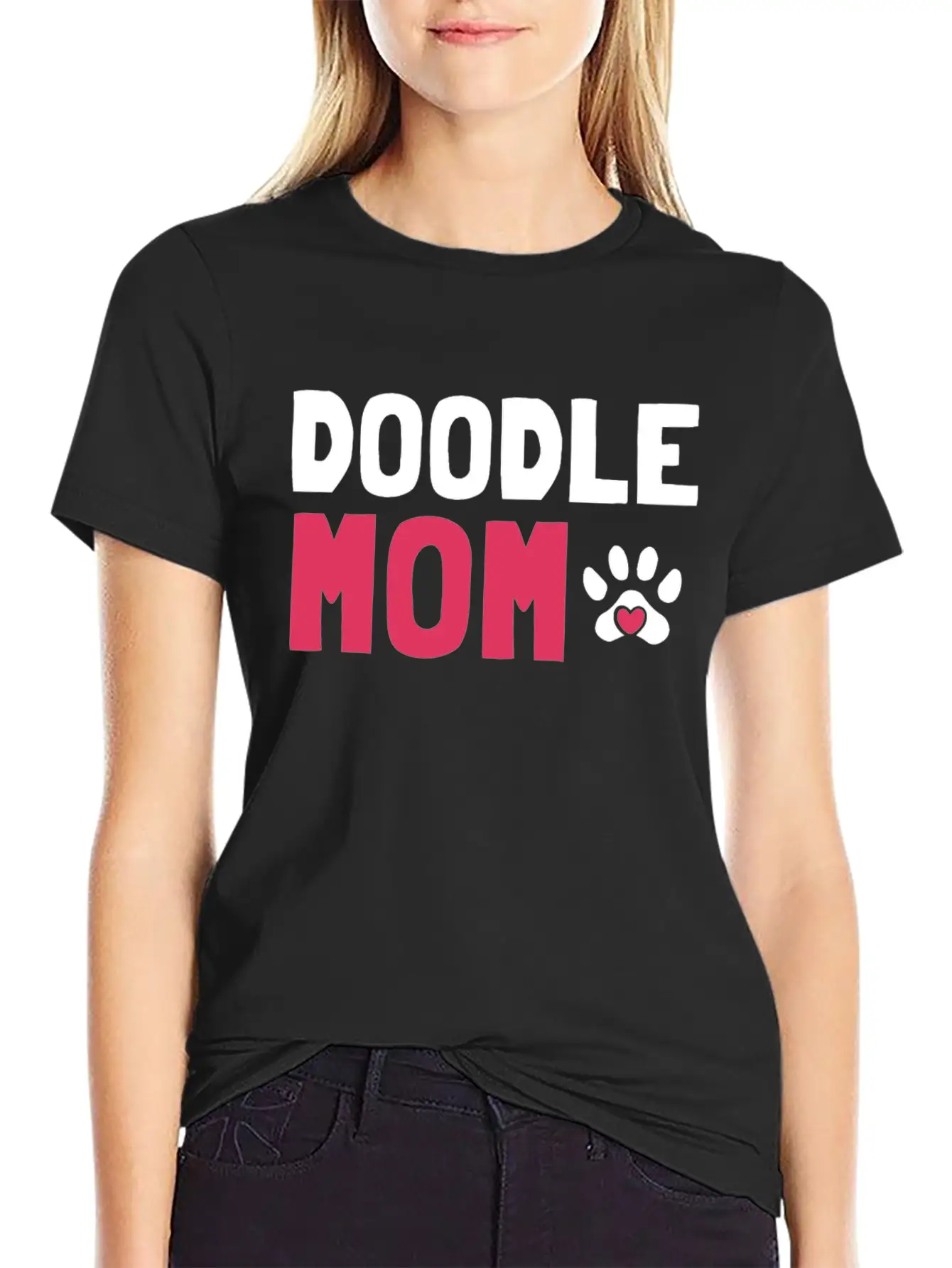 Womens Doodle Mama Labradoodle Goldendoodle Stylish Everyday T-Shirt – Unisex Basic Cotton Tee