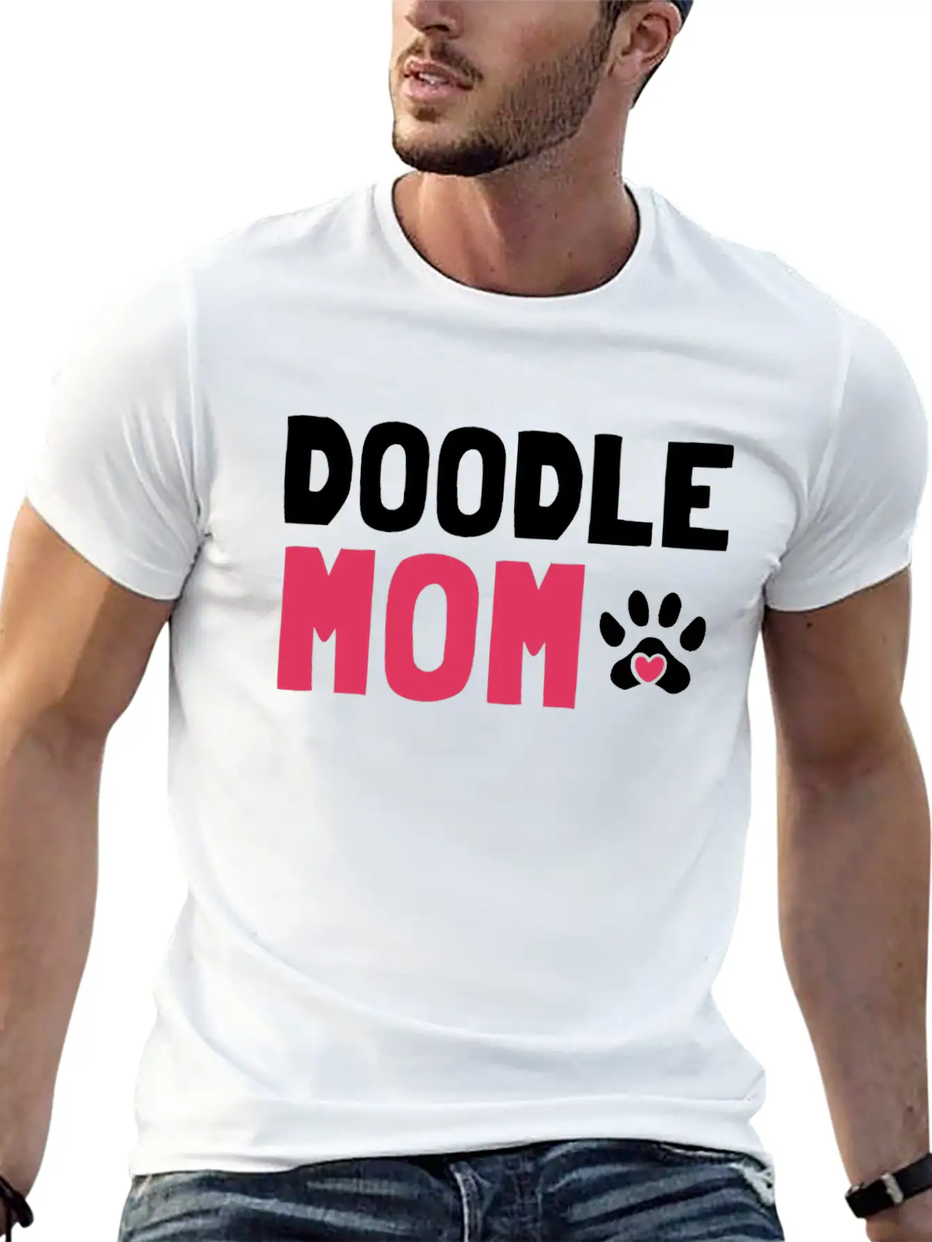 Womens Doodle Mama Labradoodle Goldendoodle Stylish Everyday T-Shirt – Unisex Basic Cotton Tee