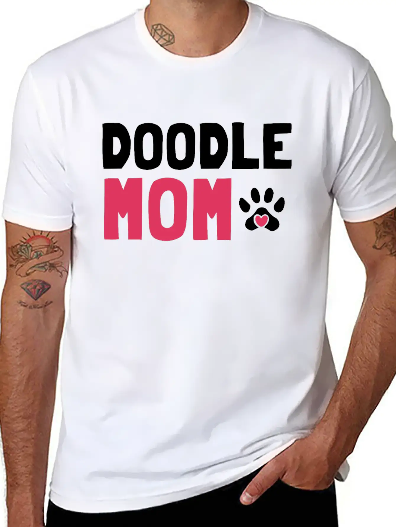 Womens Doodle Mama Labradoodle Goldendoodle Stylish Everyday T-Shirt – Unisex Basic Cotton Tee