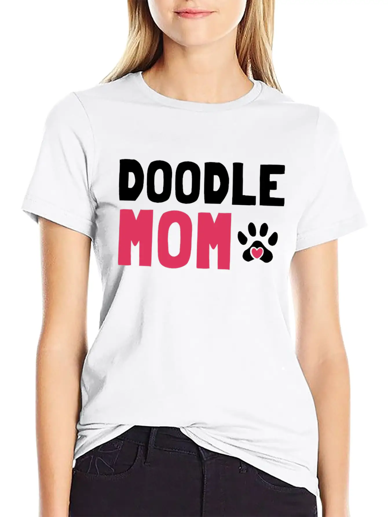 Womens Doodle Mama Labradoodle Goldendoodle Stylish Everyday T-Shirt – Unisex Basic Cotton Tee