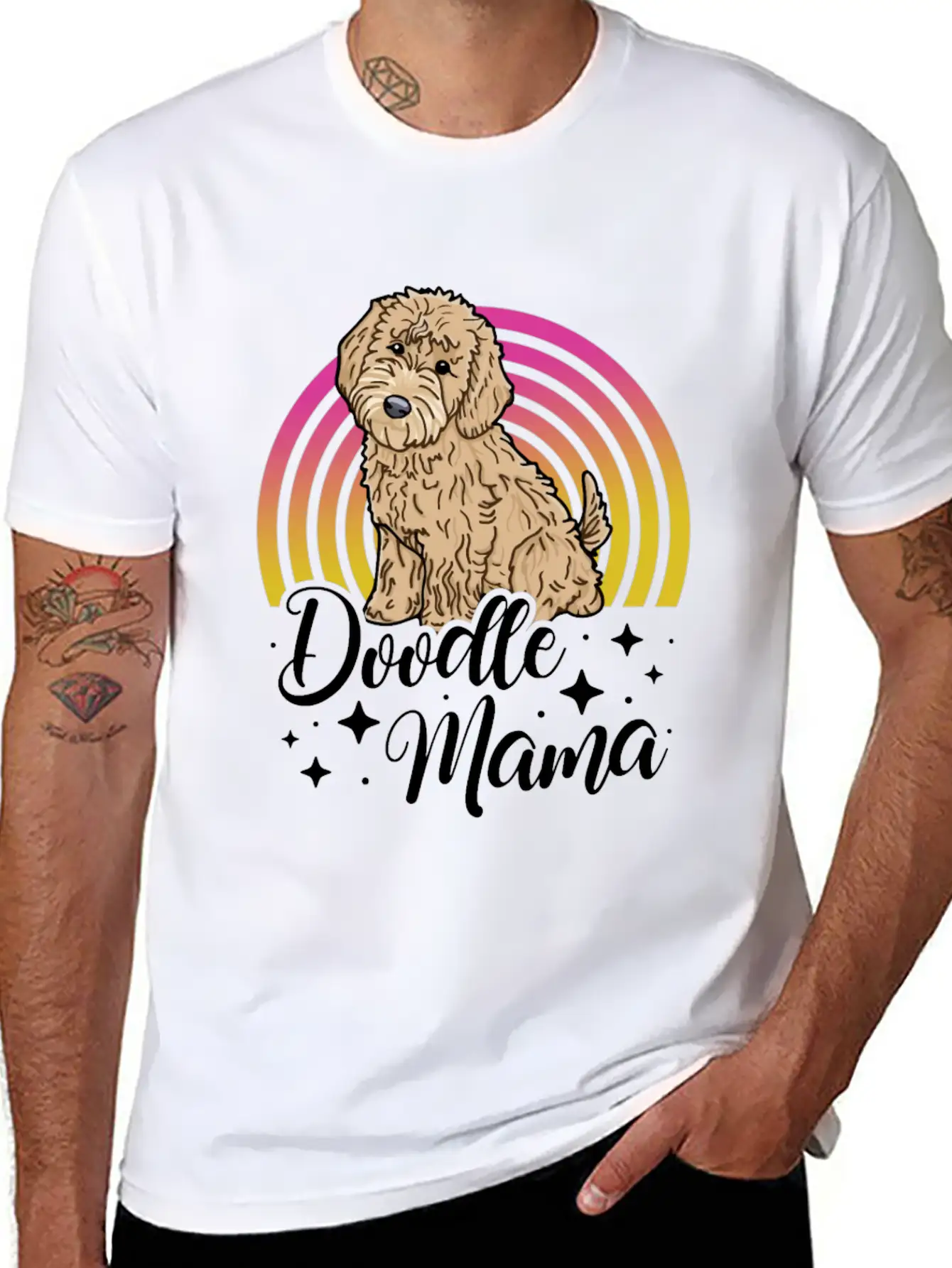 Womens Doodle Mama Labradoodle Goldendoodle Timeless Short Sleeve Tee – Comfy And Minimalist Design