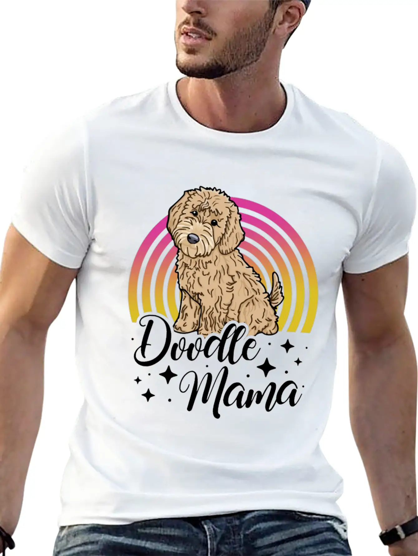 Womens Doodle Mama Labradoodle Goldendoodle Timeless Short Sleeve Tee – Comfy And Minimalist Design