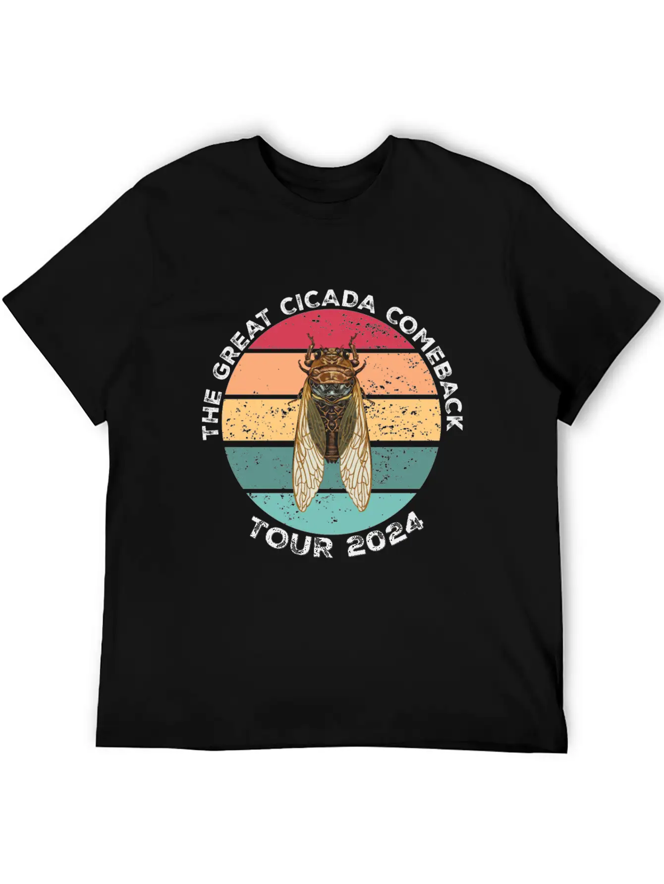 Womens Great Cicada Comeback Tour 2024 Insect Inva Basic Graphic T-Shirt – Daily Comfort In Soft Cotton