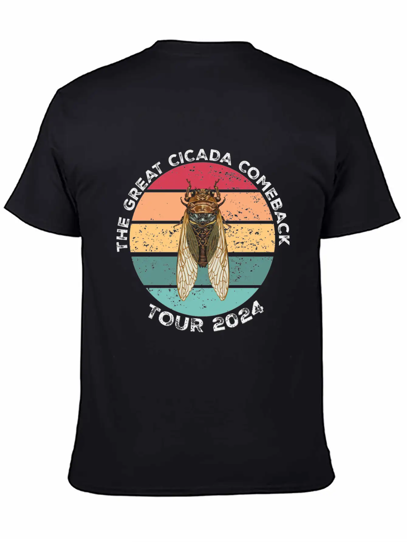 Womens Great Cicada Comeback Tour 2024 Insect Inva Basic Graphic T-Shirt – Daily Comfort In Soft Cotton