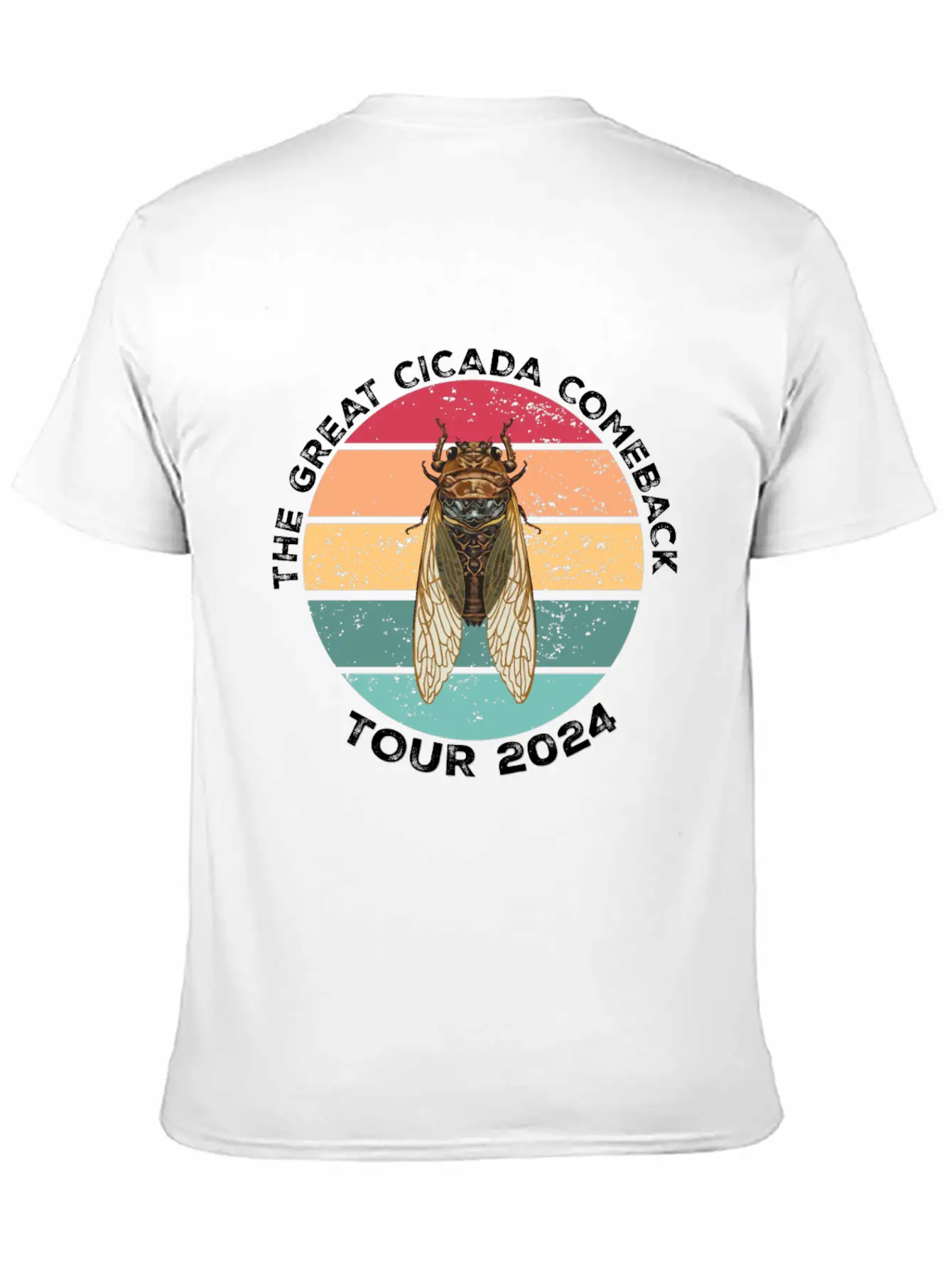 Womens Great Cicada Comeback Tour 2024 Insect Inva Basic Graphic T-Shirt – Daily Comfort In Soft Cotton
