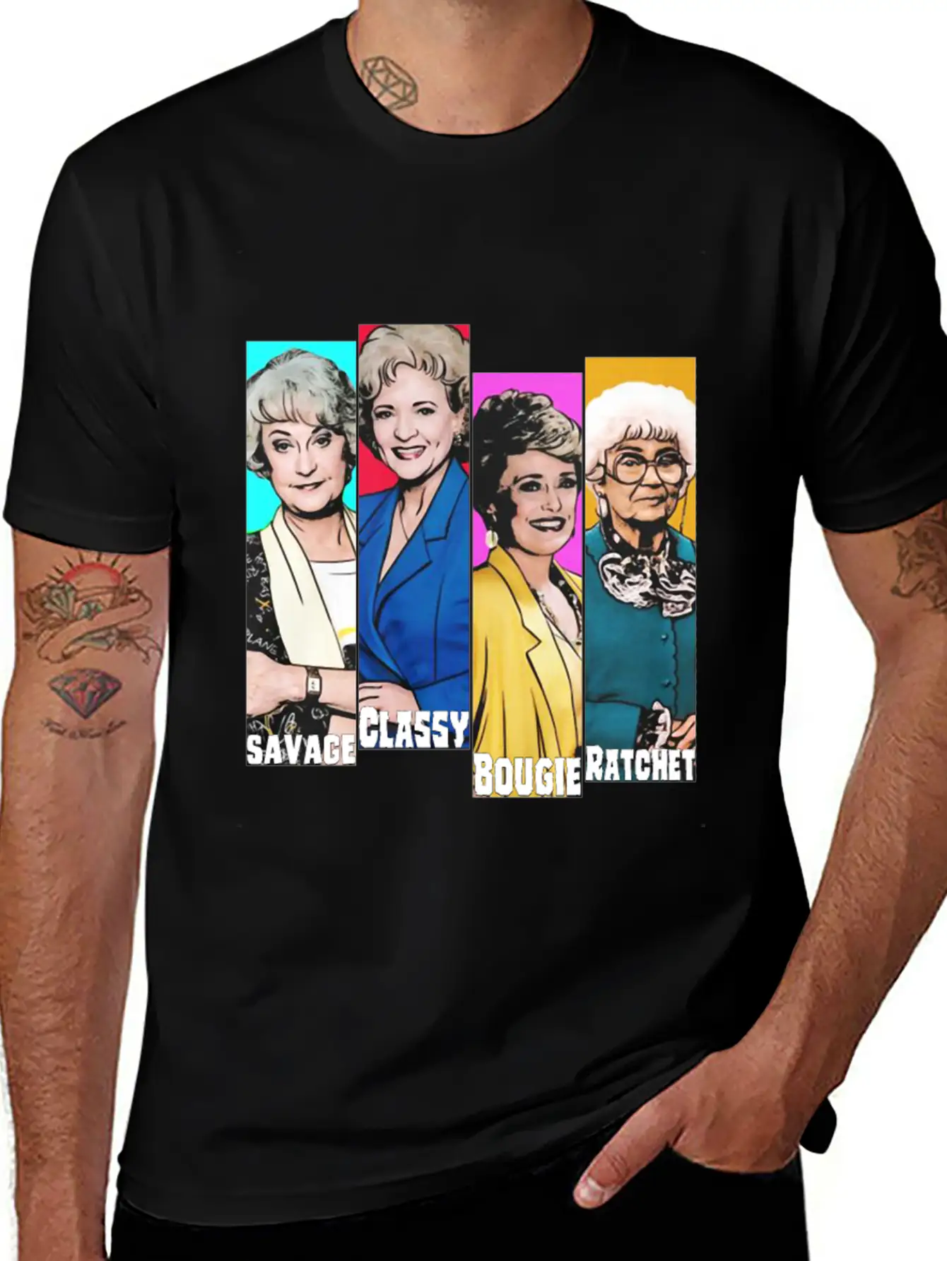 WOMENS SAVAGE CLASSY BOUGIE RATCHET GOLDEN GIRLS Timeless Short Sleeve Tee – Comfy And Minimalist Design