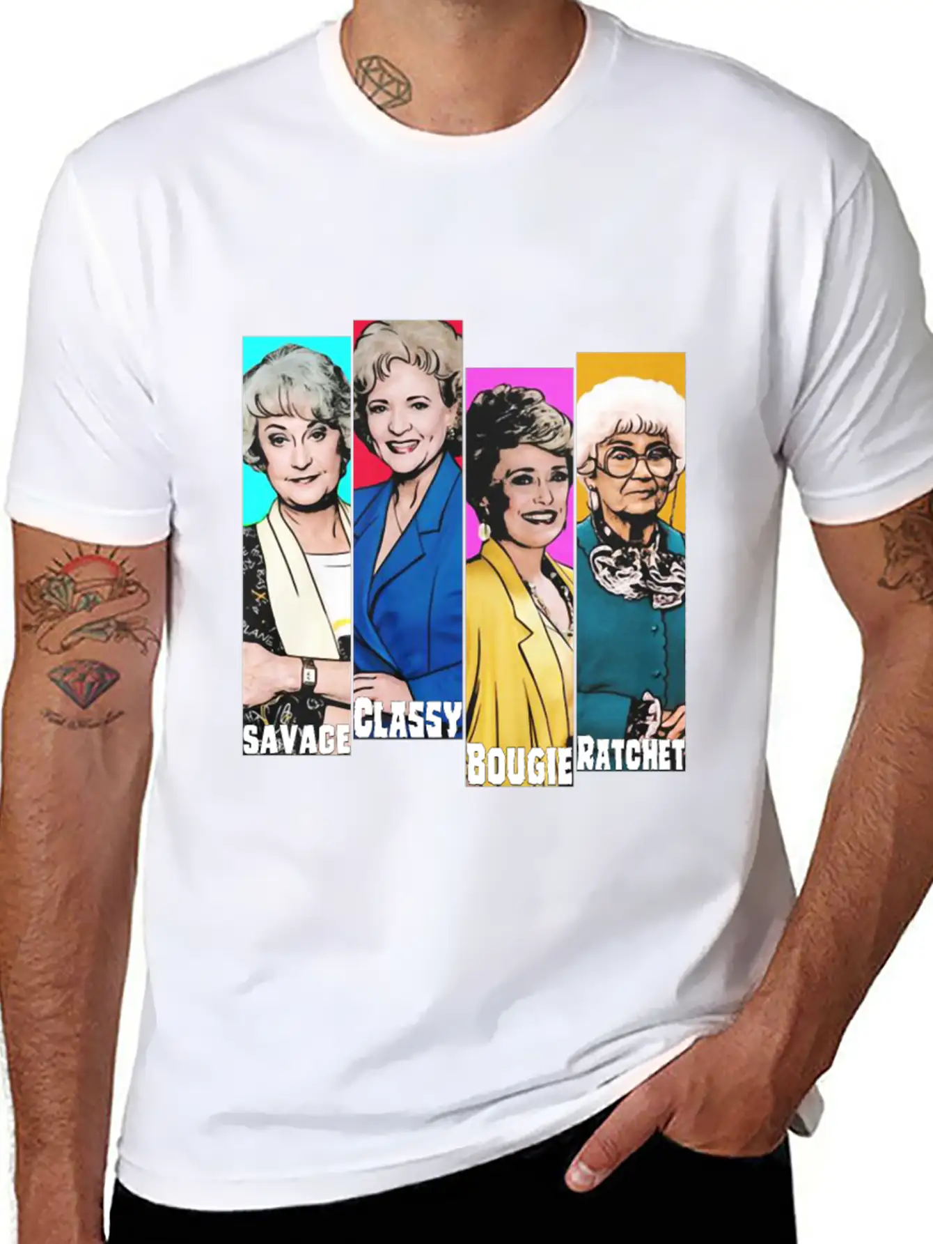WOMENS SAVAGE CLASSY BOUGIE RATCHET GOLDEN GIRLS Timeless Short Sleeve Tee – Comfy And Minimalist Design