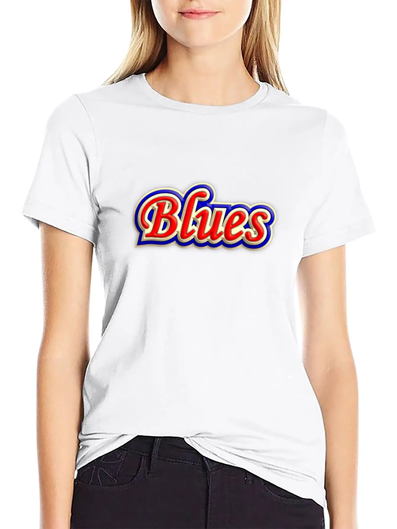 Wonderful Blues Music Relaxed Everyday Tee – Lightweight And Durable Cotton