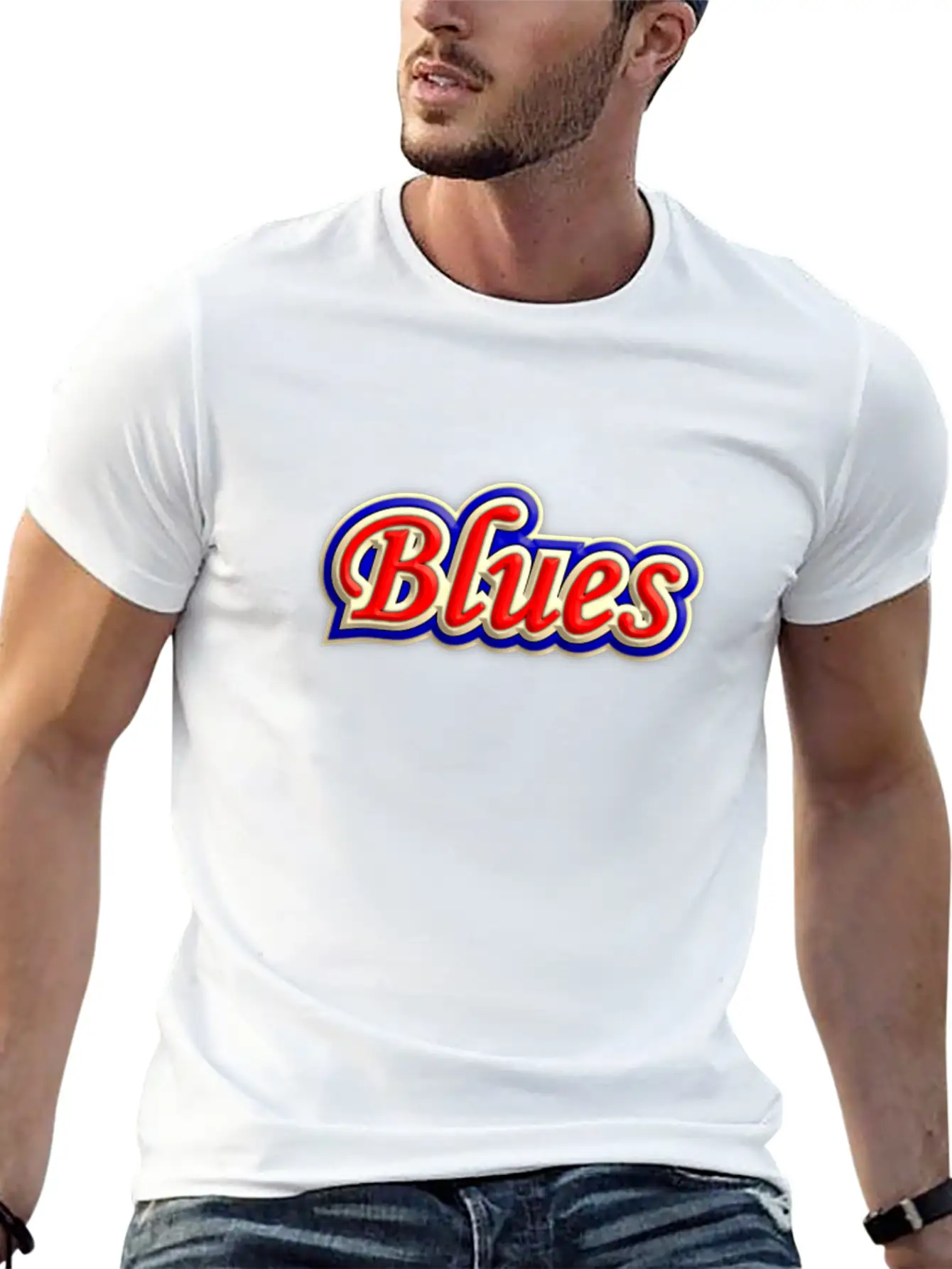 Wonderful Blues Music Relaxed Everyday Tee – Lightweight And Durable Cotton