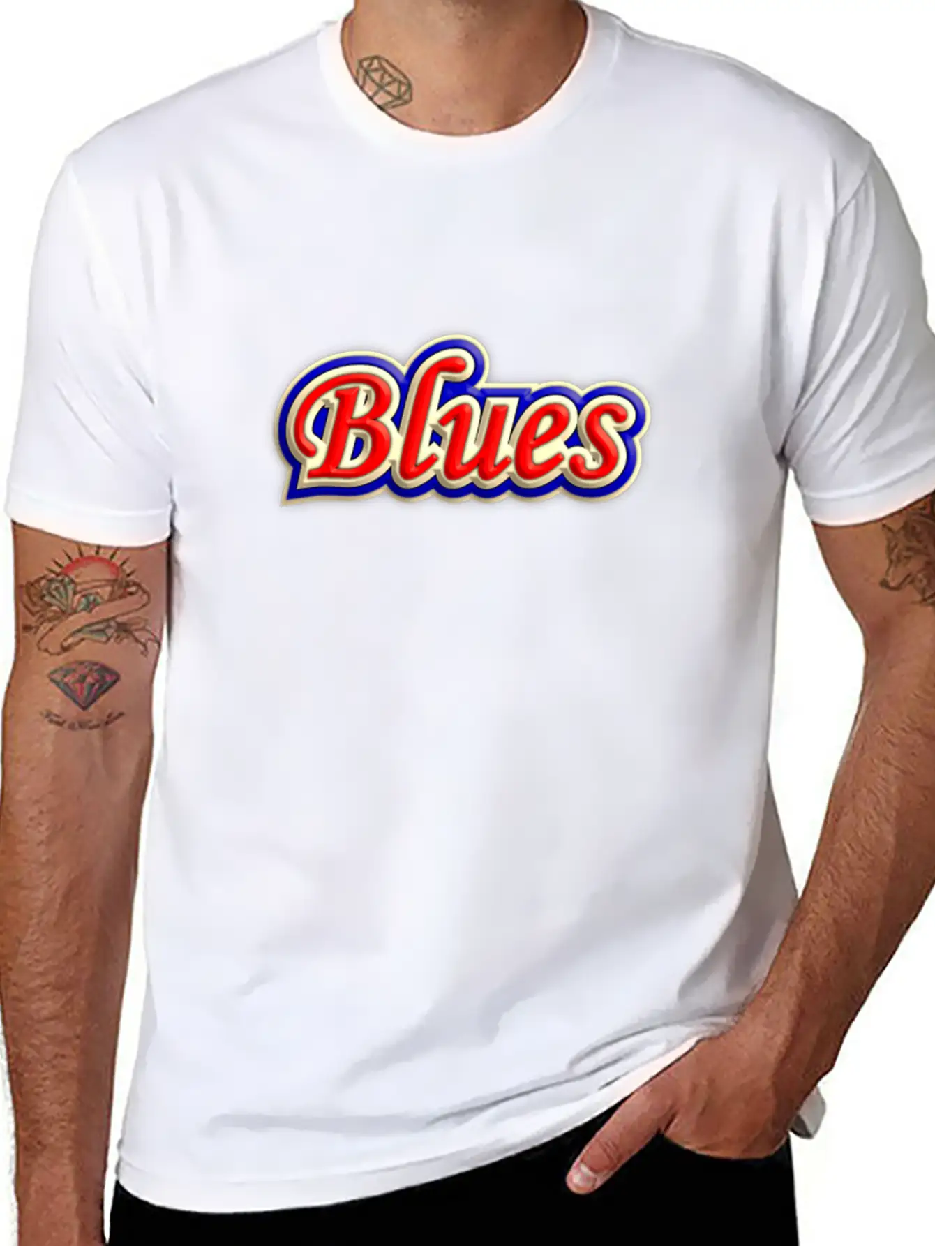 Wonderful Blues Music Relaxed Everyday Tee – Lightweight And Durable Cotton