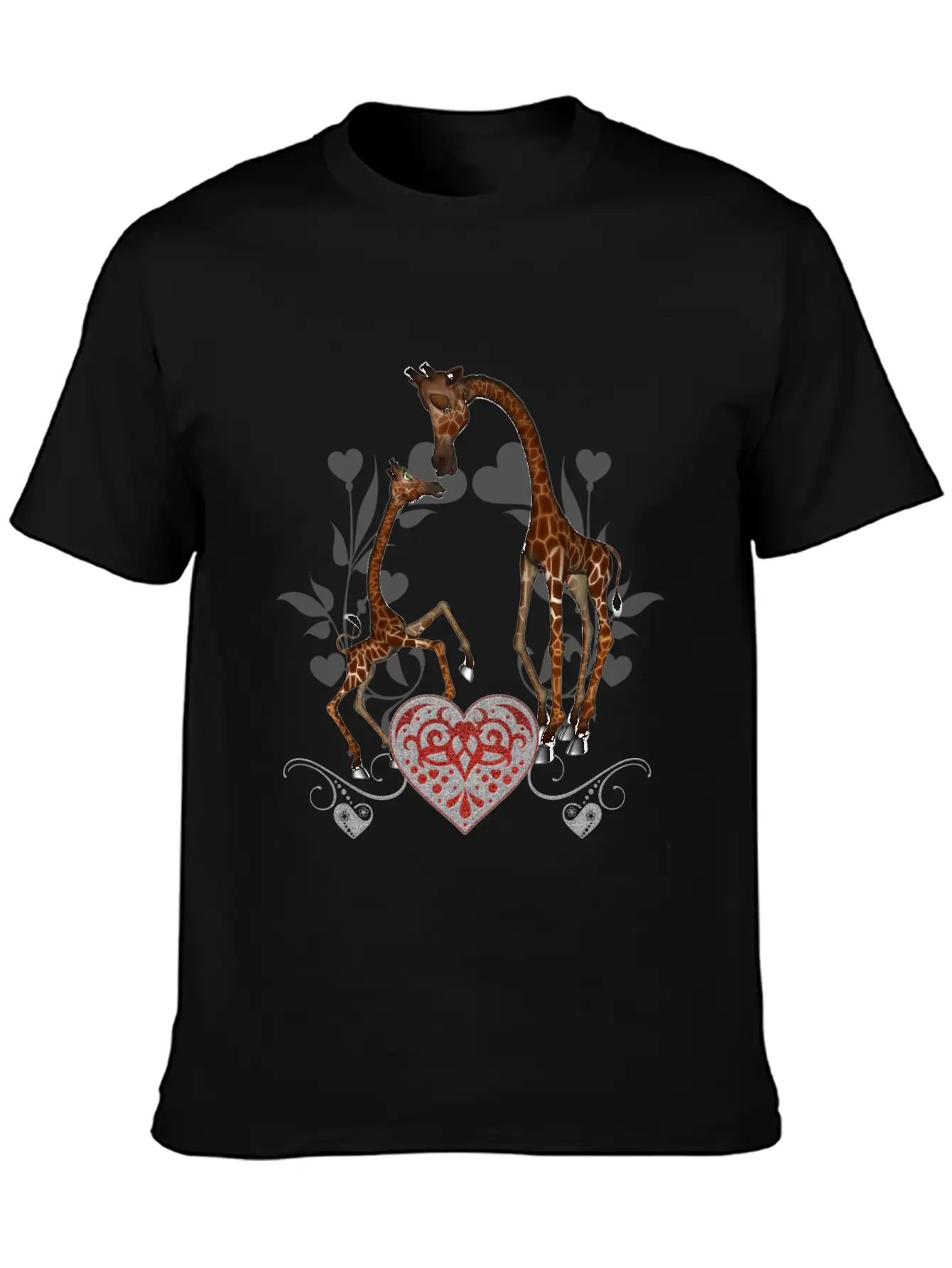 Wonderful Giraffe Mum With Giraffe Baby Stylish Everyday T-Shirt – Unisex Basic Cotton Tee