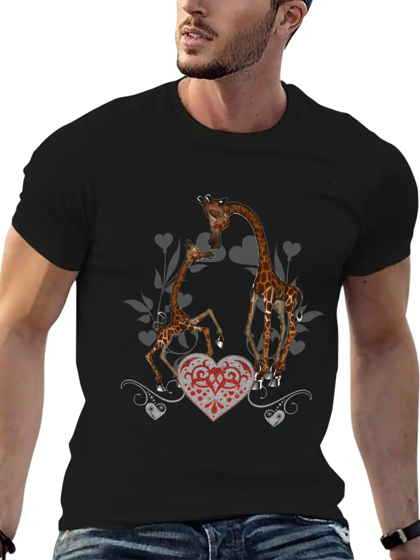 Wonderful Giraffe Mum With Giraffe Baby Stylish Everyday T-Shirt – Unisex Basic Cotton Tee