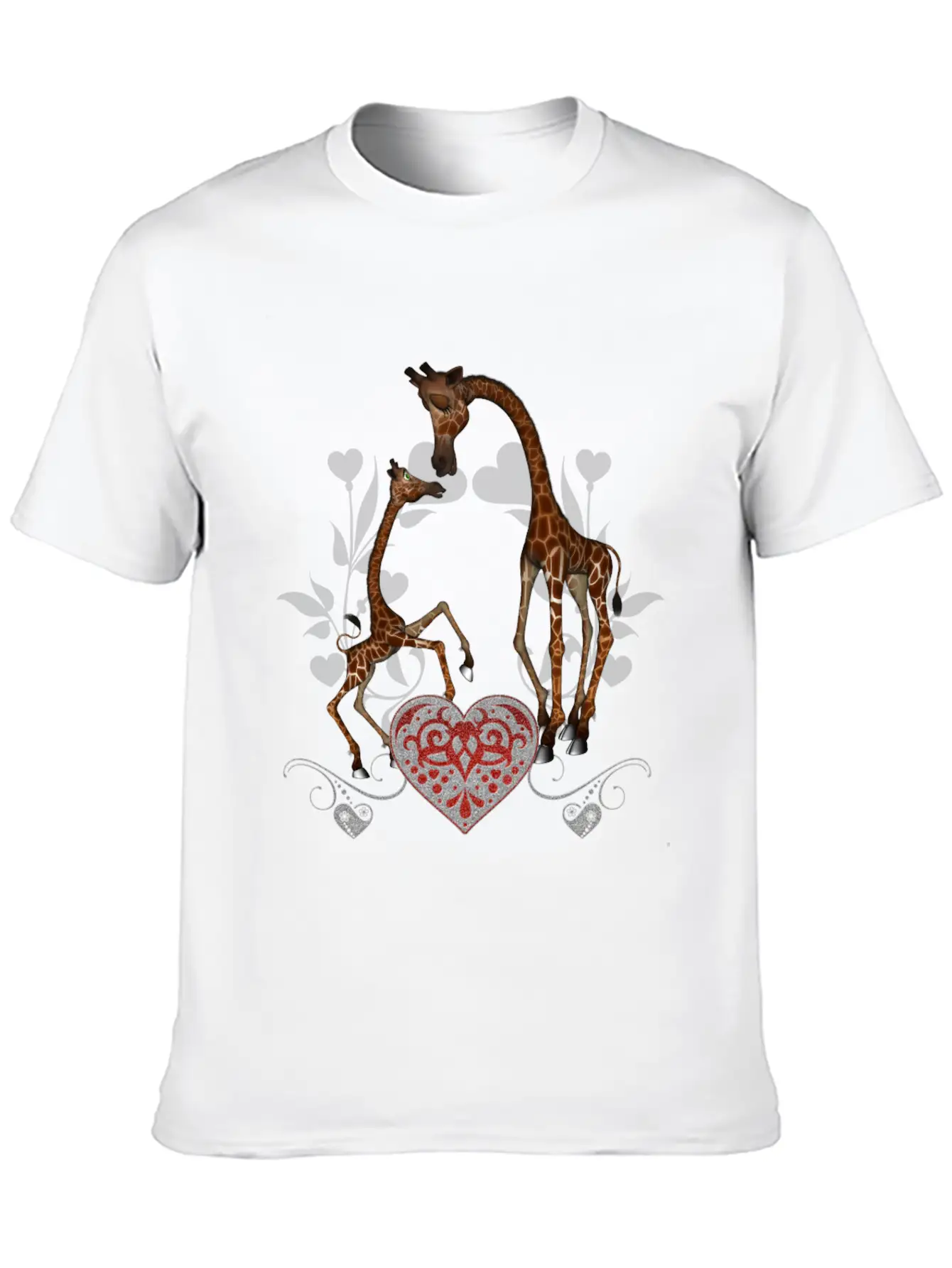 Wonderful Giraffe Mum With Giraffe Baby Stylish Everyday T-Shirt – Unisex Basic Cotton Tee