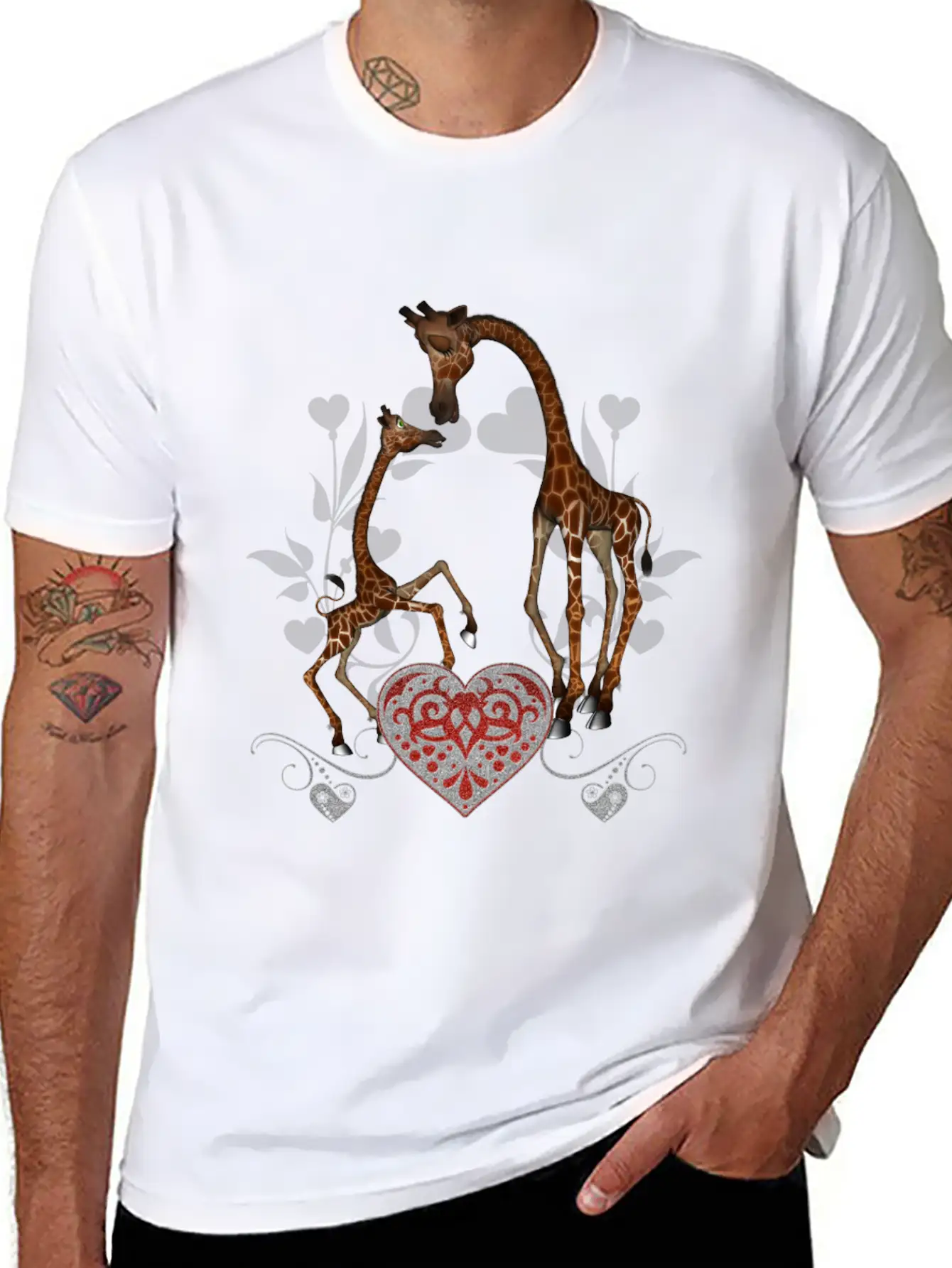 Wonderful Giraffe Mum With Giraffe Baby Stylish Everyday T-Shirt – Unisex Basic Cotton Tee