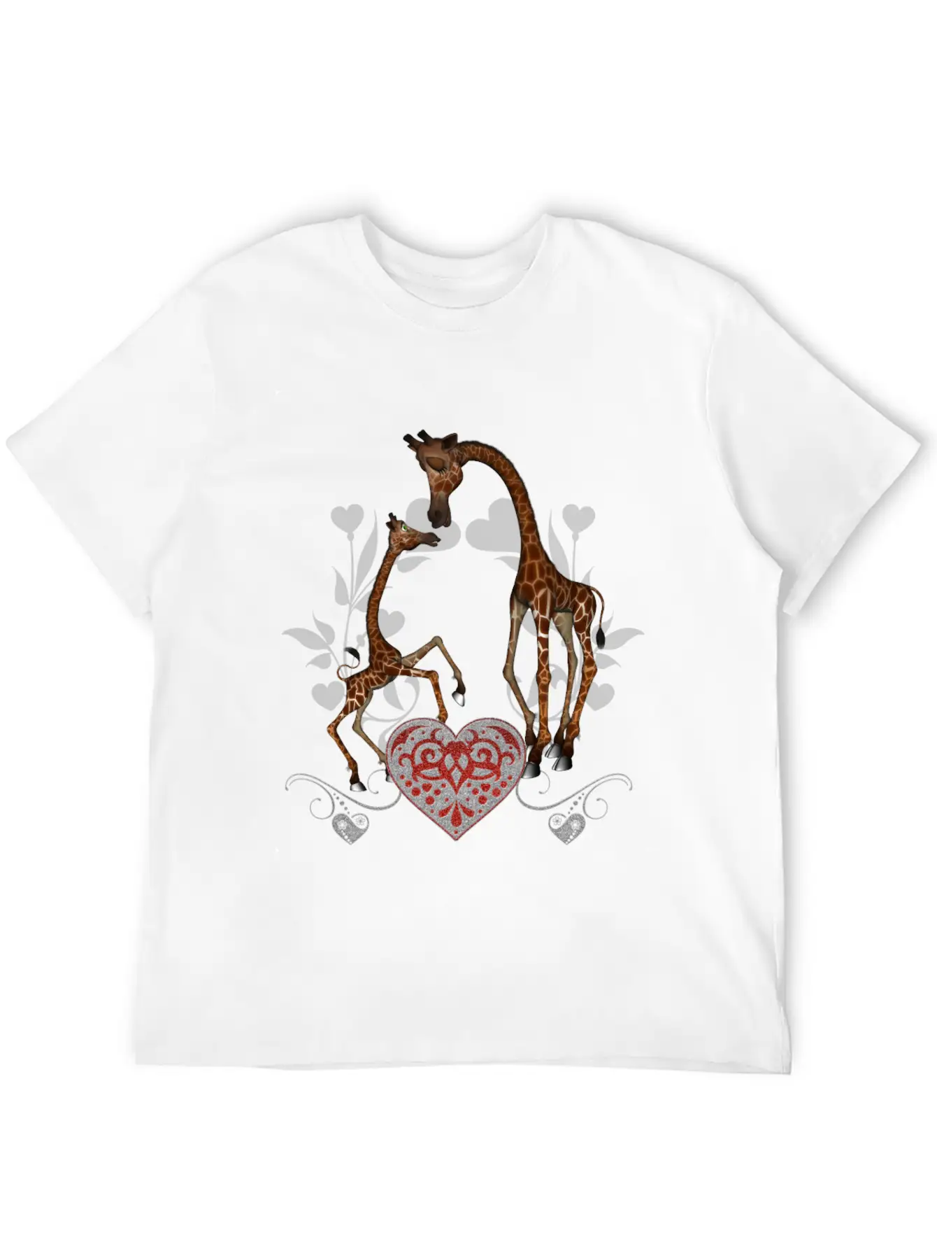 Wonderful Giraffe Mum With Giraffe Baby Stylish Everyday T-Shirt – Unisex Basic Cotton Tee