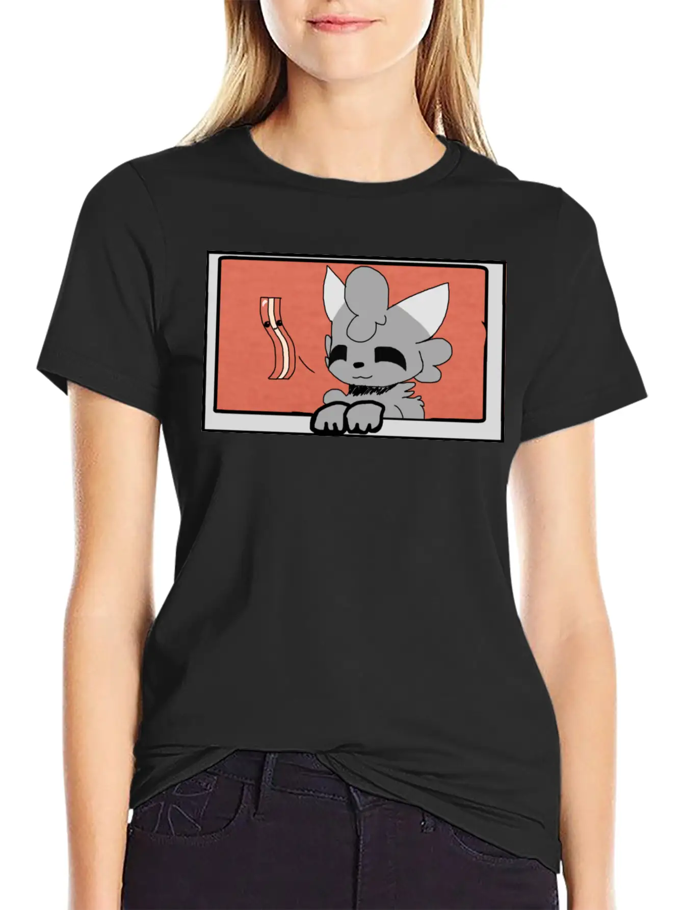 Woolfy Shirt Basic Graphic T-Shirt – Daily Comfort In Soft Cotton