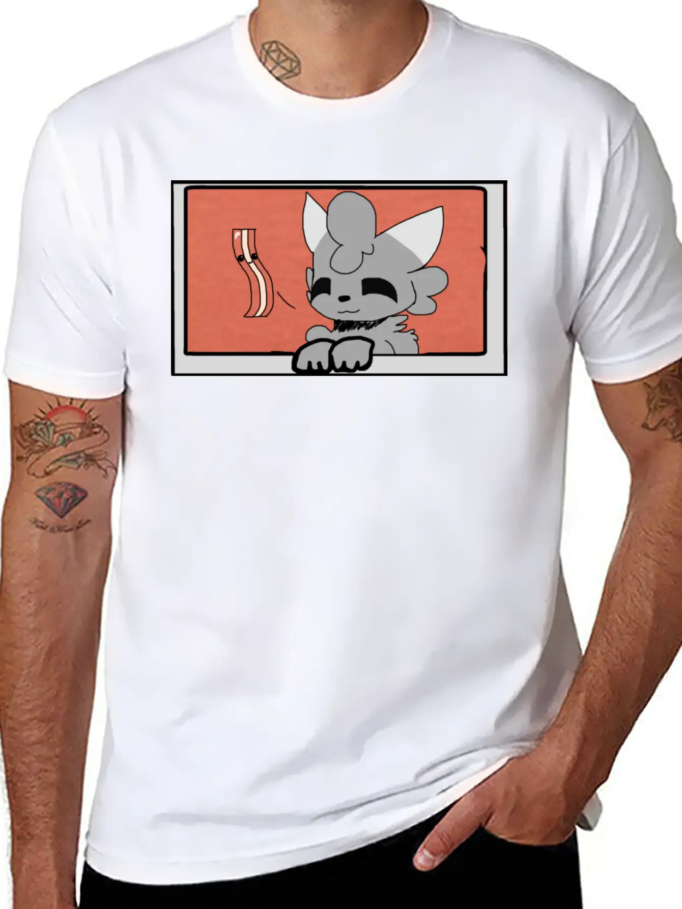 Woolfy Shirt Basic Graphic T-Shirt – Daily Comfort In Soft Cotton