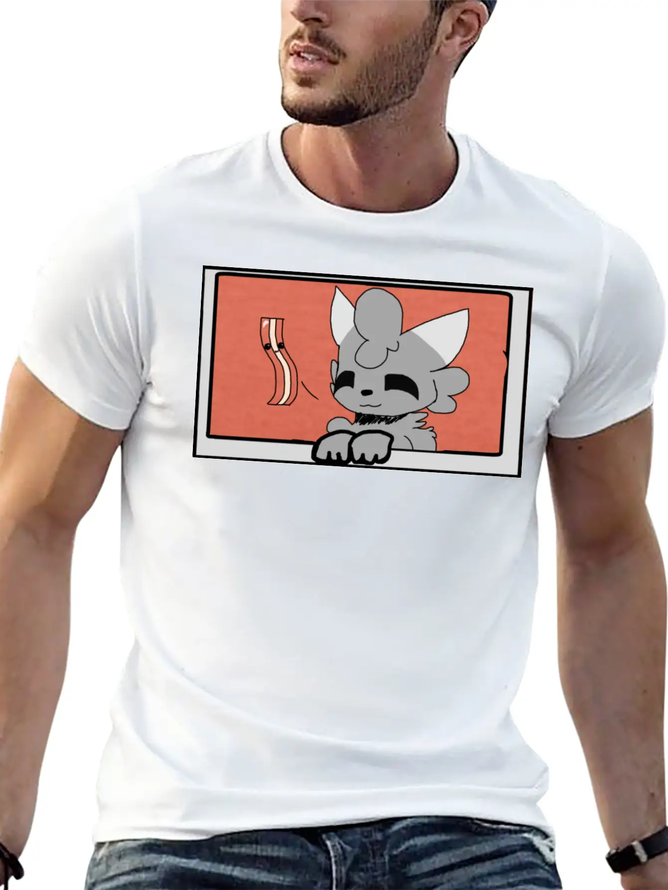 Woolfy Shirt Basic Graphic T-Shirt – Daily Comfort In Soft Cotton
