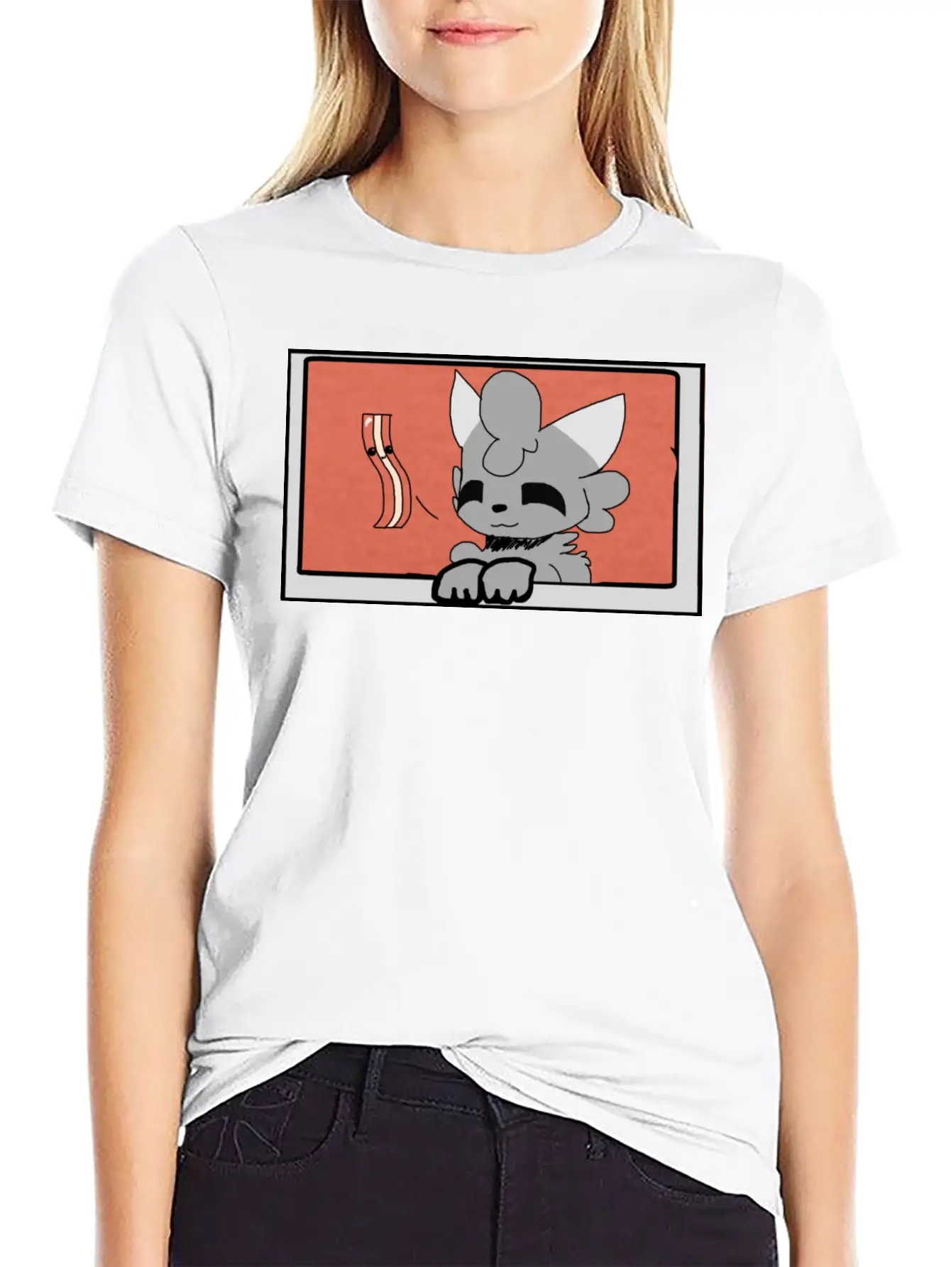 Woolfy Shirt Basic Graphic T-Shirt – Daily Comfort In Soft Cotton